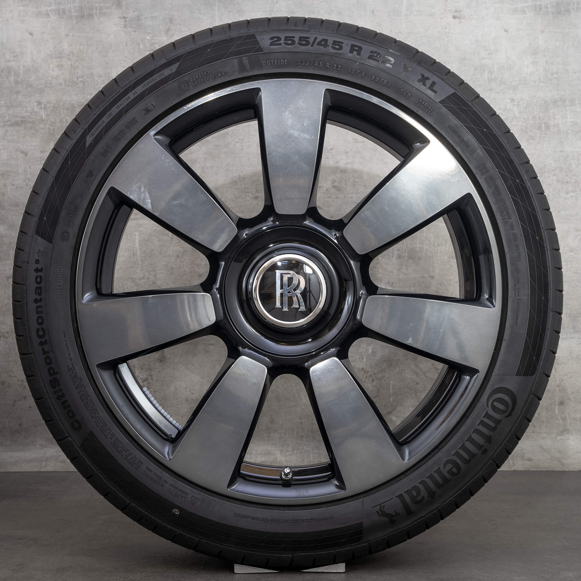 Jantes originais Rolls Royce de 22 polegadas Cullinan para pneus de verão 6884712 6884713 pretas