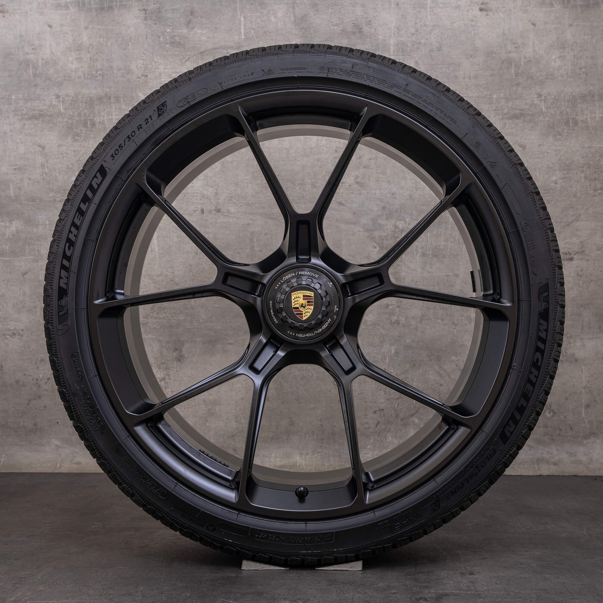 Originale Porsche 911 vinterhjul 20 21 tommers 992 I GT3 & RS felger 9GT601025B 9GT601025C svart matt