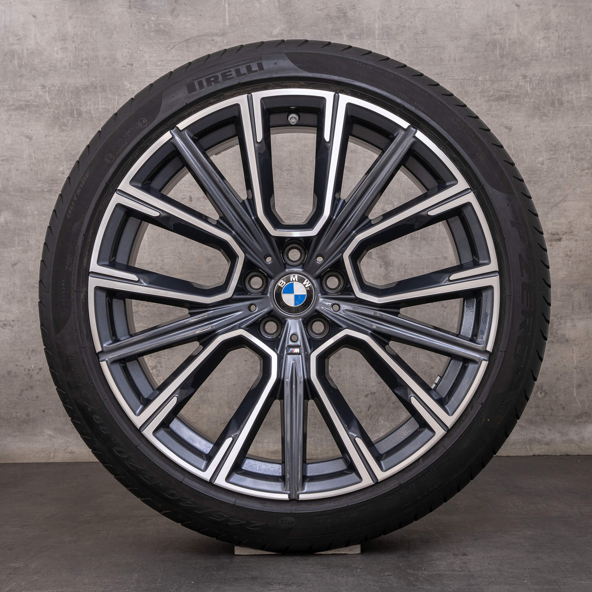 Jantes originais BMW Série 6 7 de 20 polegadas G11 G12 G32 jantes verão styling 817 M 8090096 8090097 orbit grey glossy turned