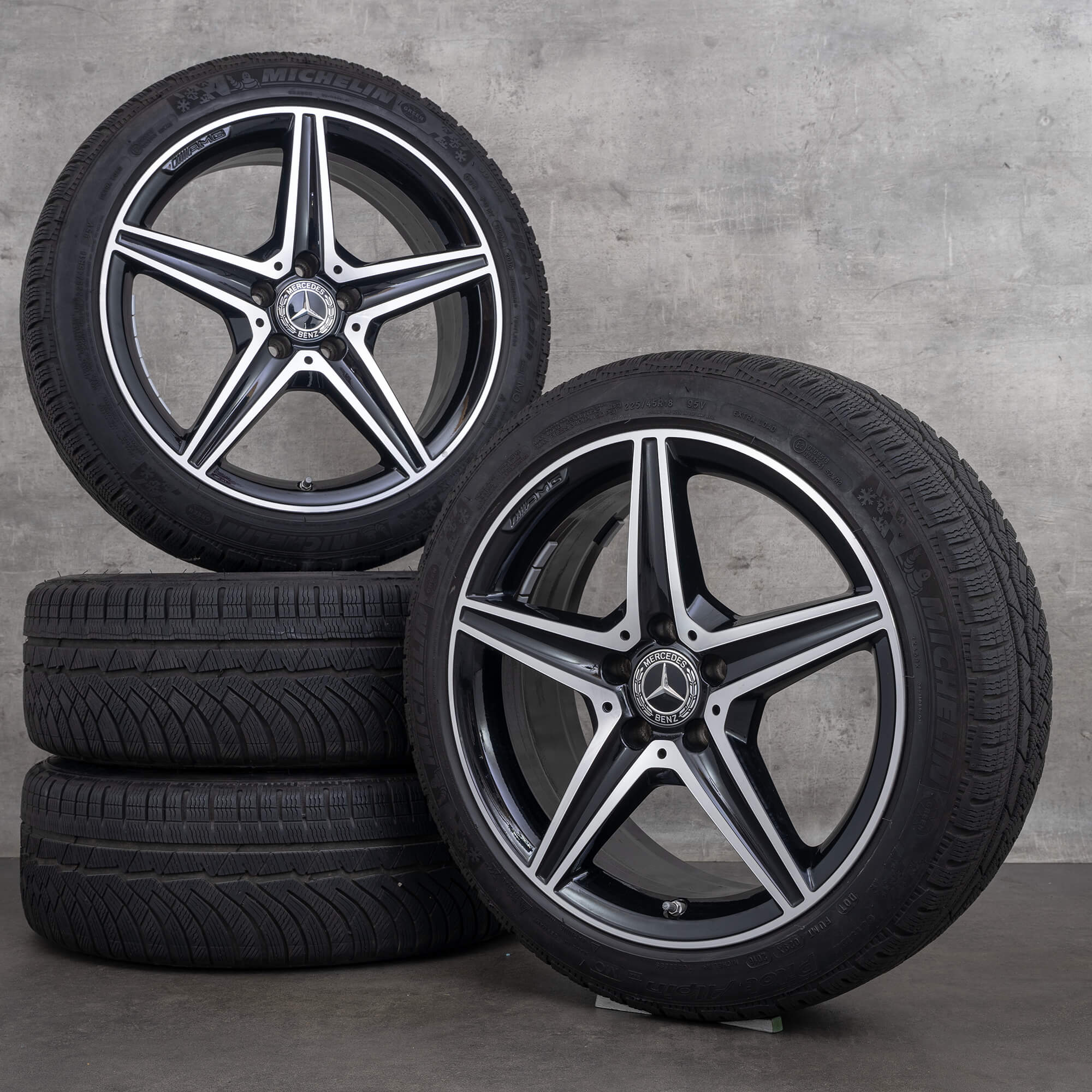 AMG 18 inch rims Mercedes Benz C-Class W205 S205 C43 C450 sport winter ...