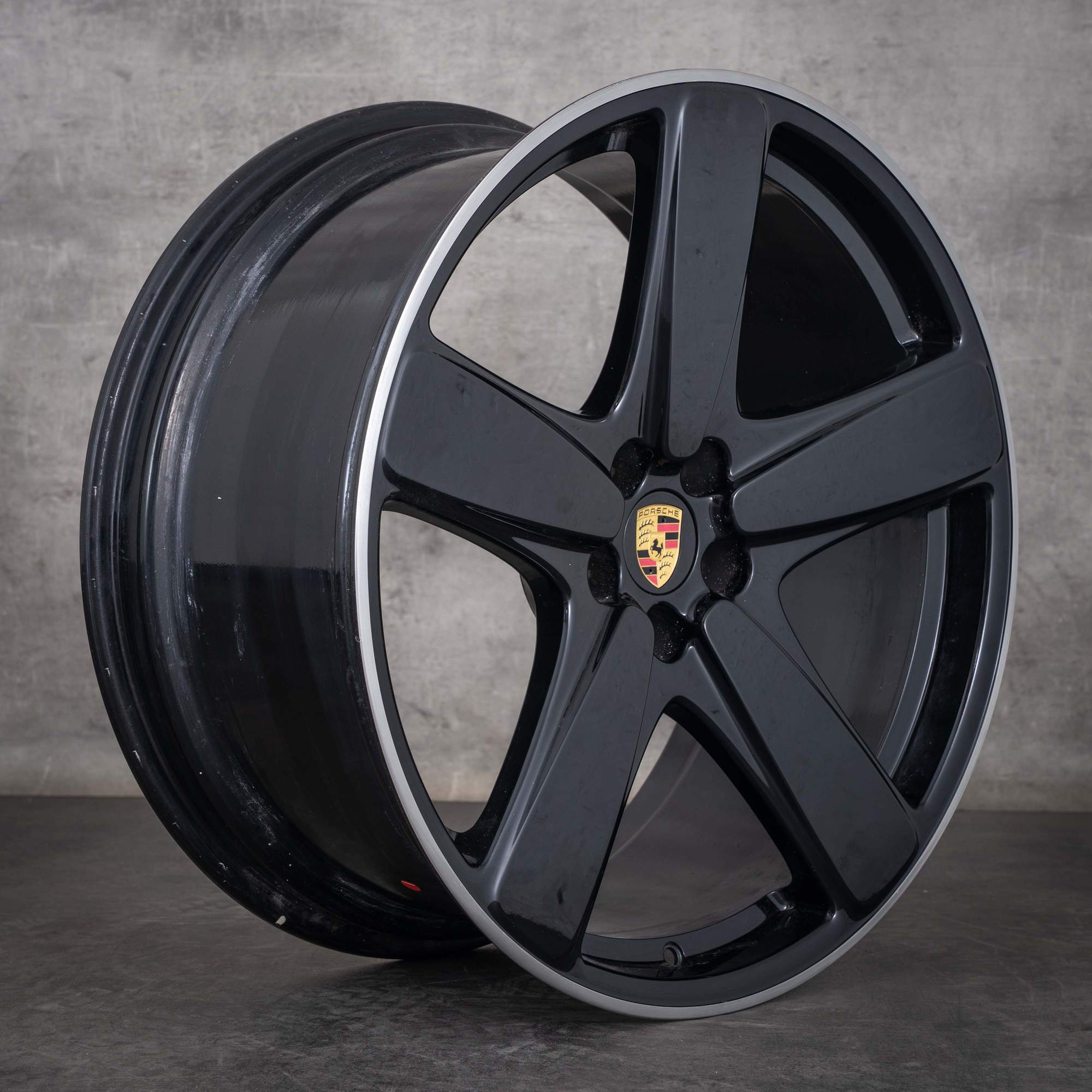 Jante oem Porsche Macan II 21 pouces 95B601025EF Sport Classic noire polie brillante