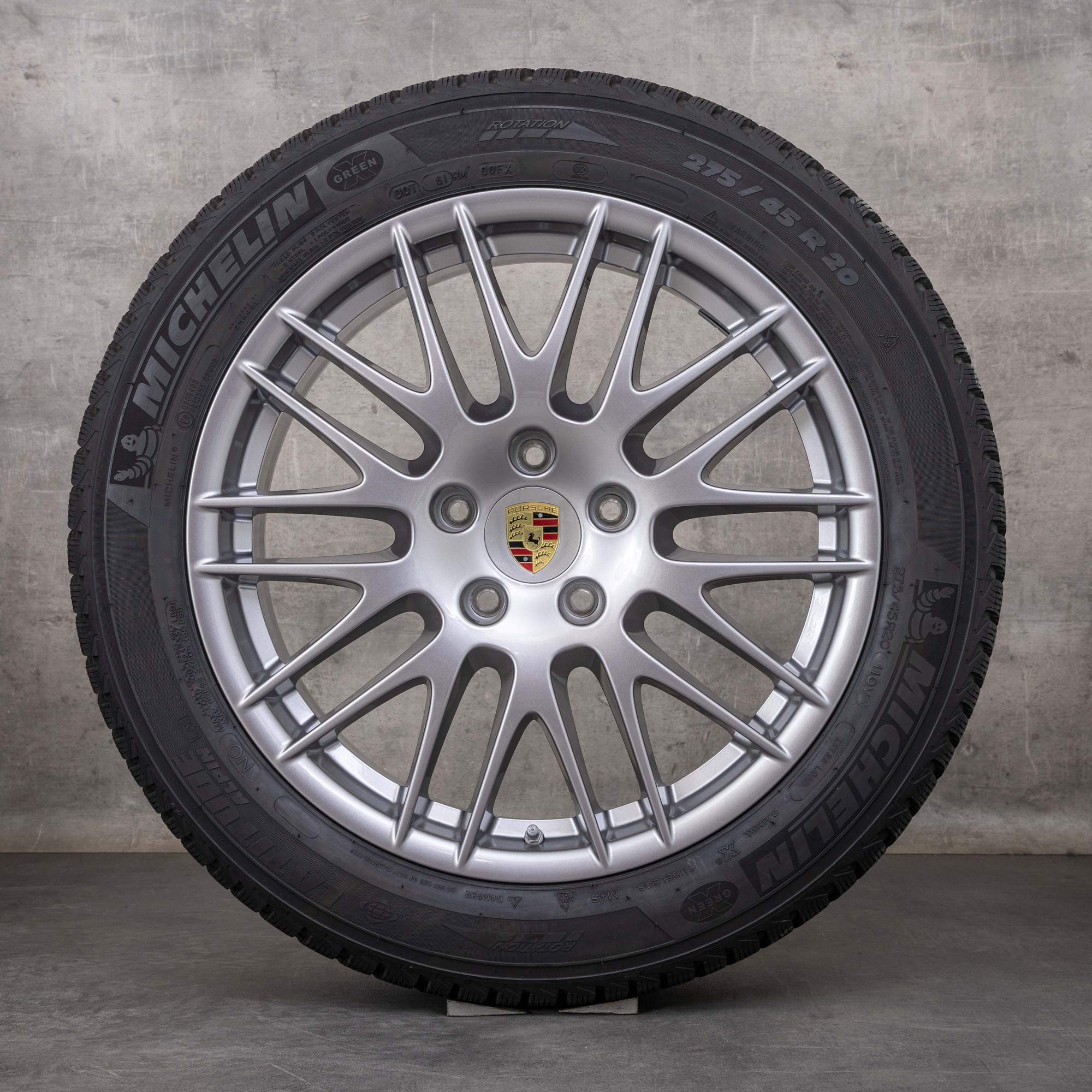 OEM Porsche Cayenne 958 E2 winter wheels 20 inch GTS Turbo S rims 7P5601025AH decorsilver glossy
