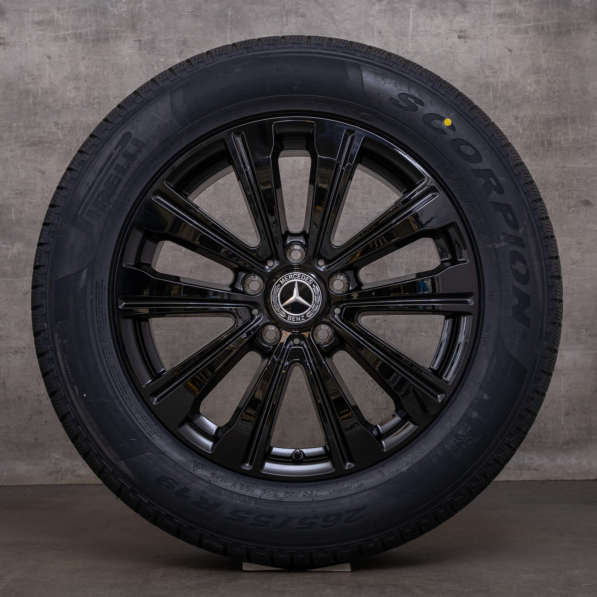Originele Mercedes Benz G-Klasse winterwielen 19 inch W463A G500 velgen A4634011100 zwart hoogglans NIEUW