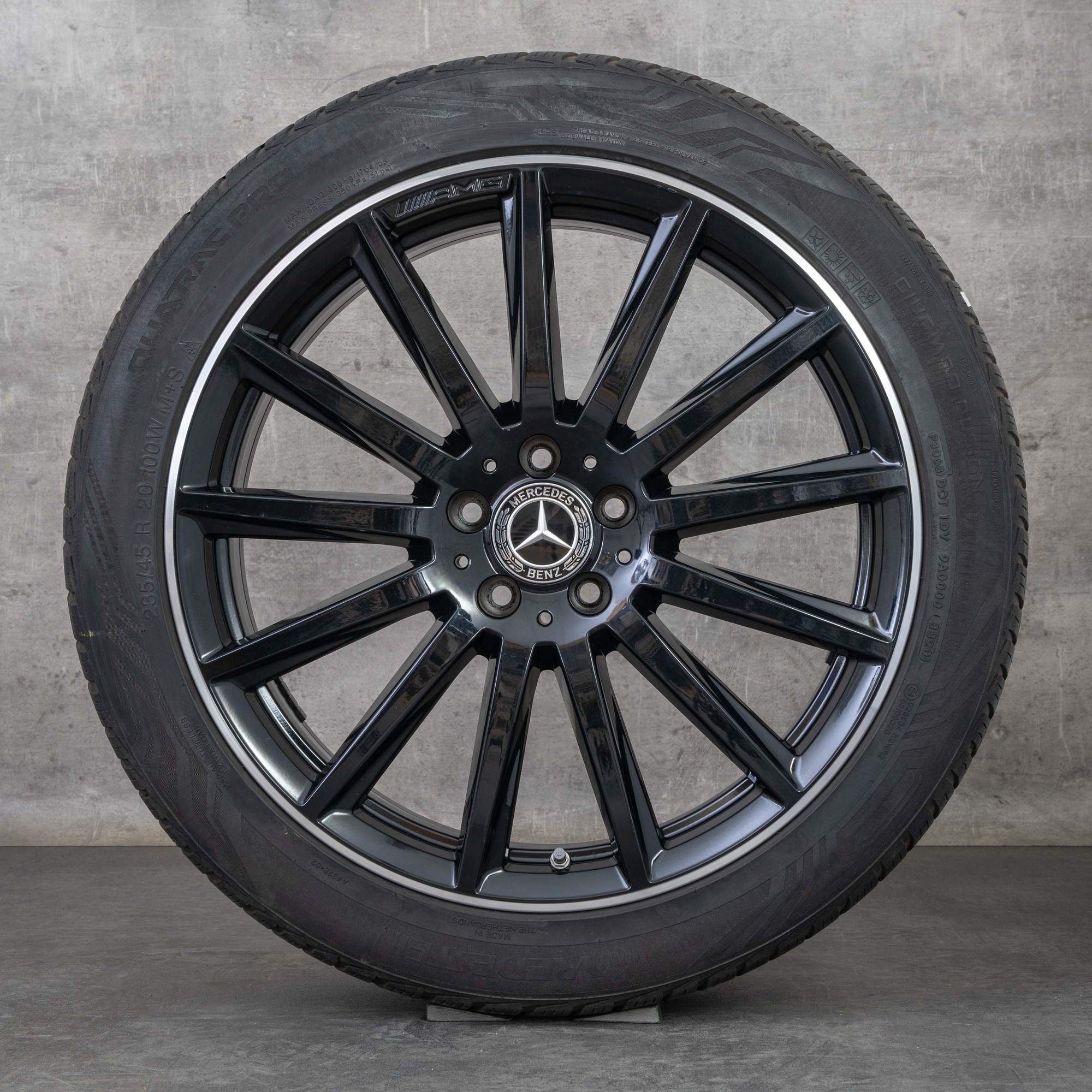 Oryginał Mercedes Benz GLA GLB AMG opony całoroczne 20 cali H247 X247 felgi A2474011600 czarne polerowane toczone