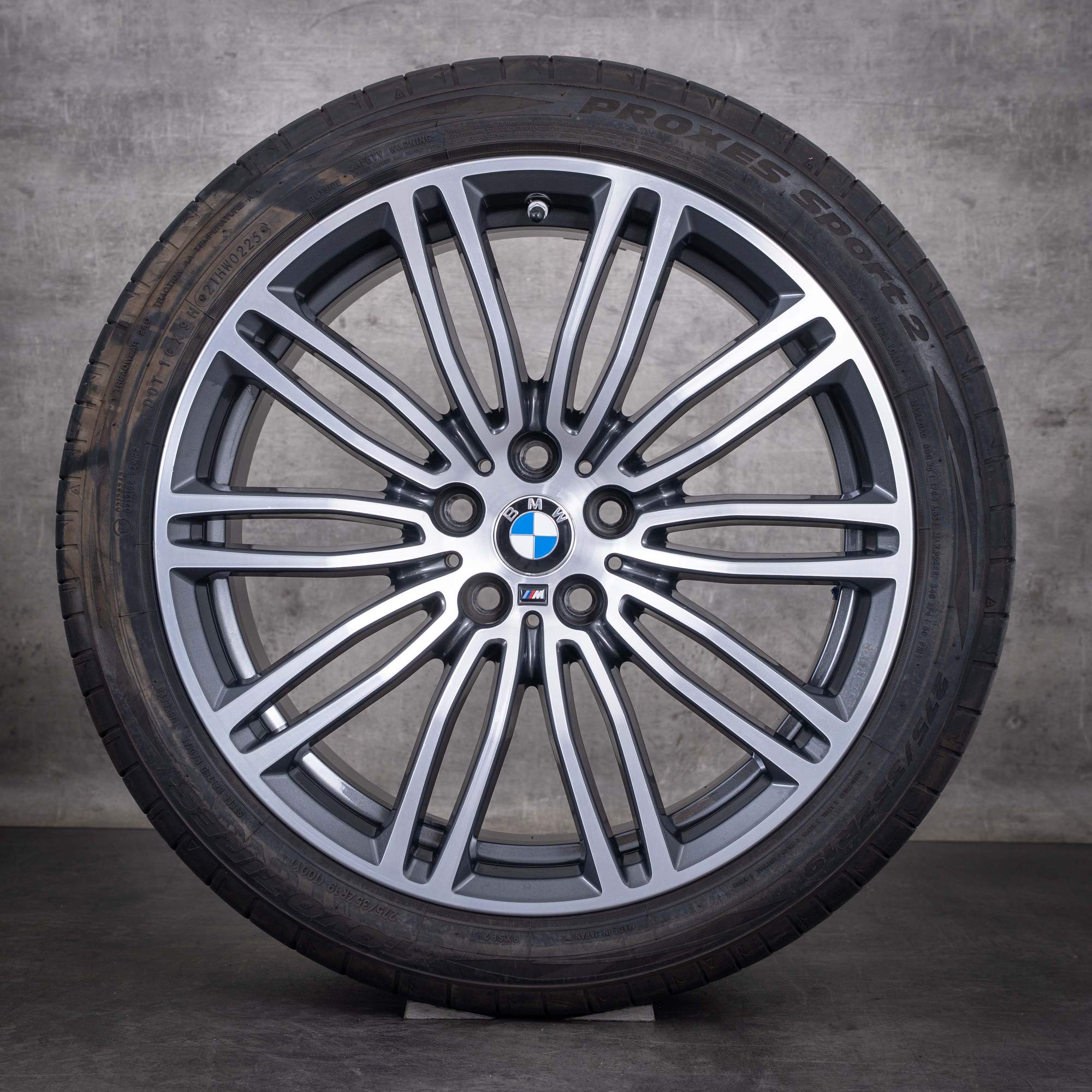 Original BMW 5er Felgen 19 Zoll G30 G31 Sommerräder Styling 664 M 7865925 7856926 orbit grey glanzgedreht