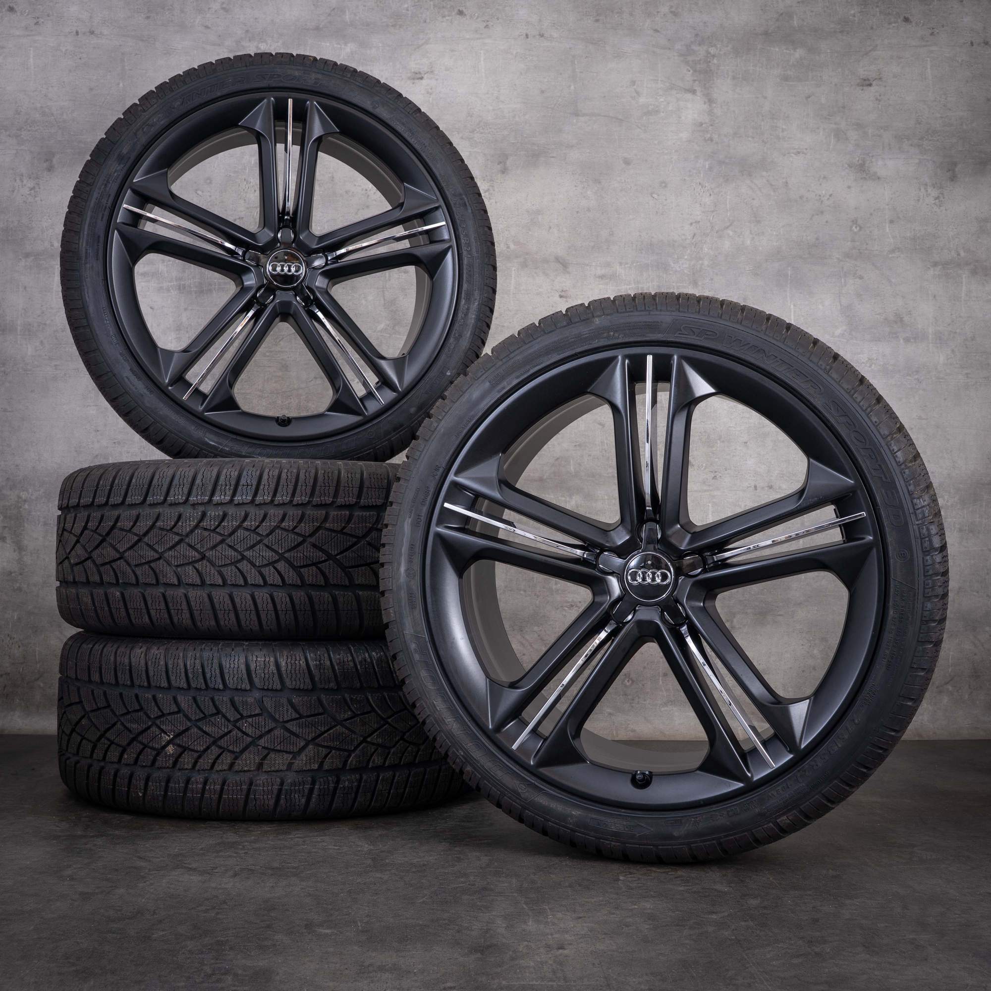 Ruote invernali originali Audi A8 S8 da 21 pollici 4H codice 4H0601025P nero satinato
