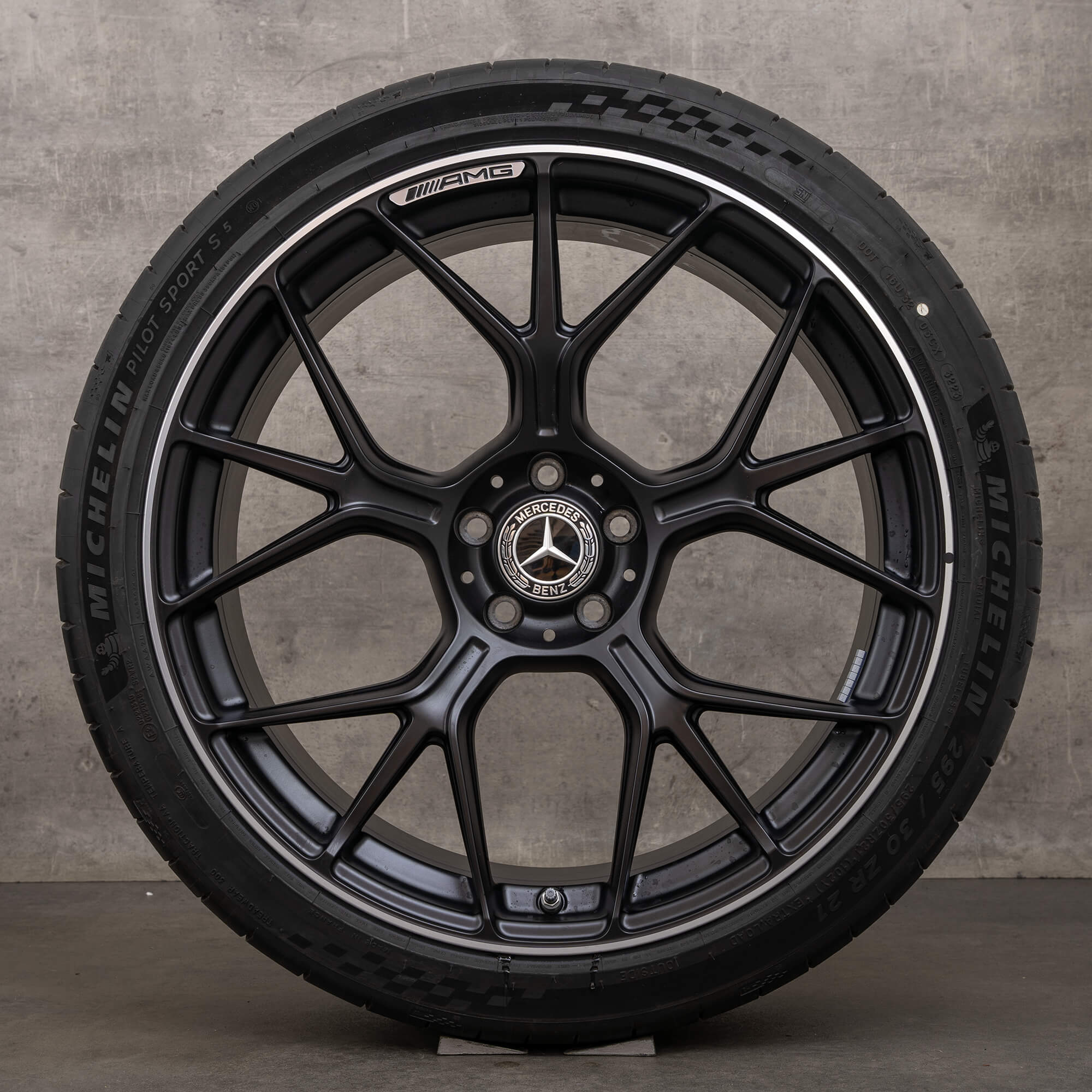 Äkta Mercedes Benz AMG GT 55 63 S E Performance PRO 4Matic+ fälgar 21 tum C192 sommarhjul A1924011300 A1924011400 svart matt glansig svarvad NY