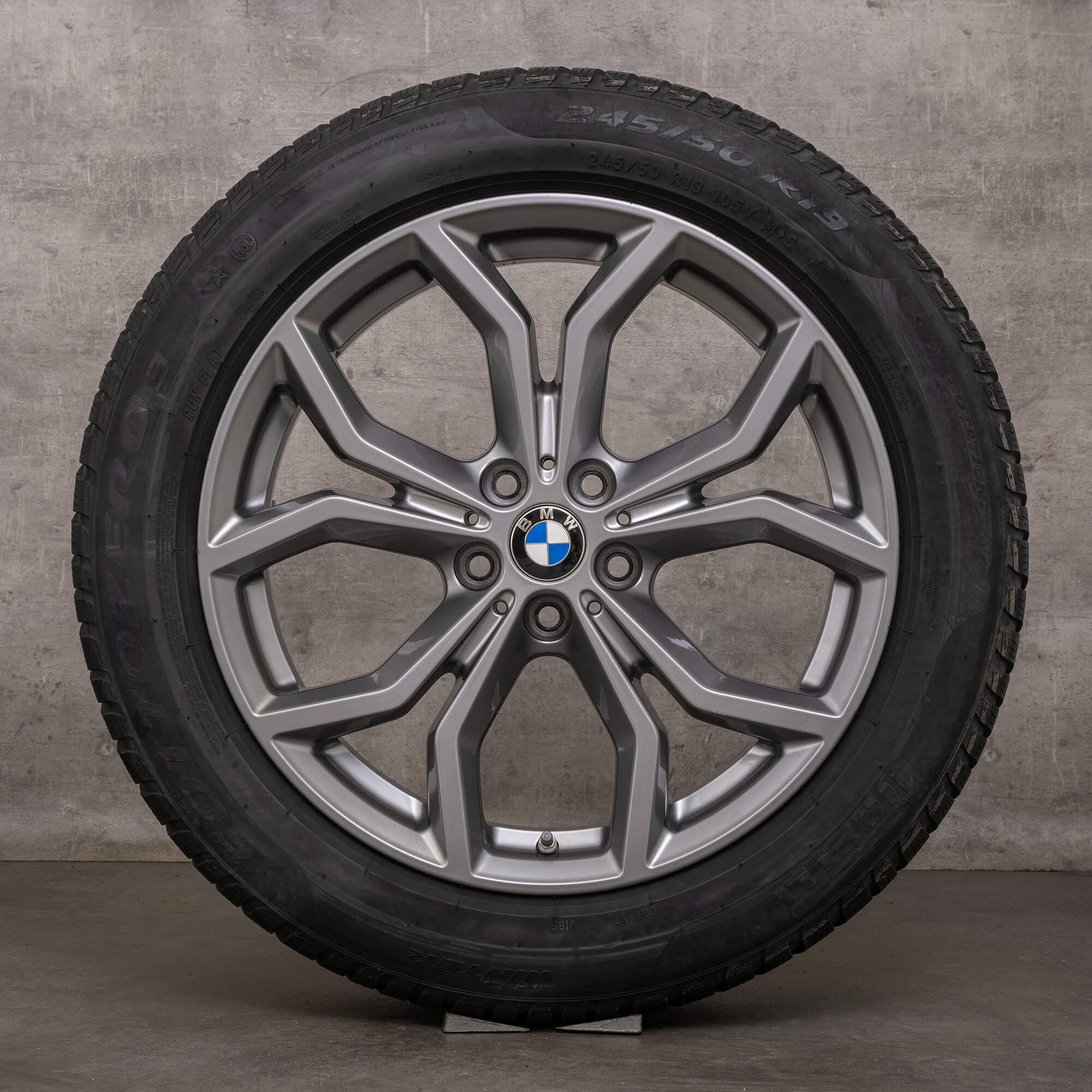Originale BMW X3 X4 ruote invernali 19 pollici G01 G02 cerchi styling 694 6877328 grigio ferrico