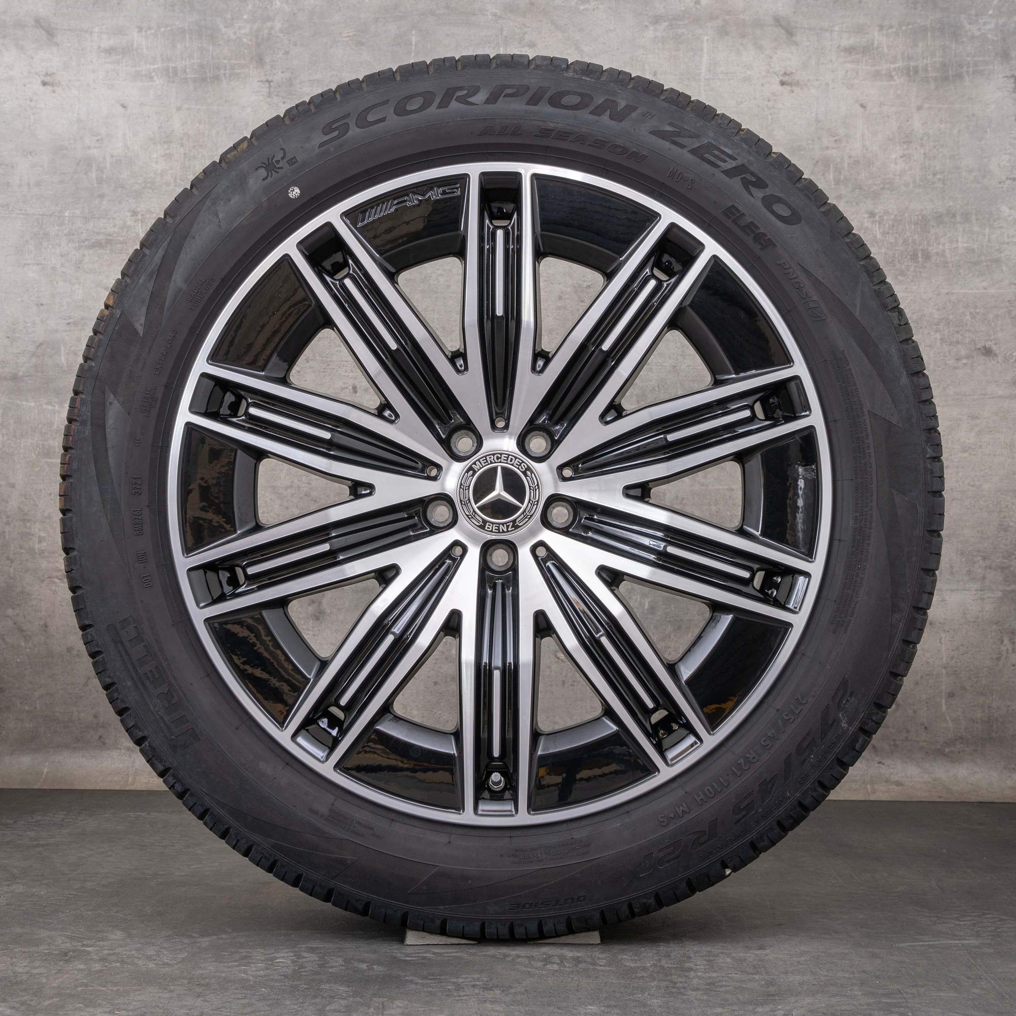 OEM Mercedes Benz EQS AMG winter wheels 21 inch X296 rims A2964011600 black polisched