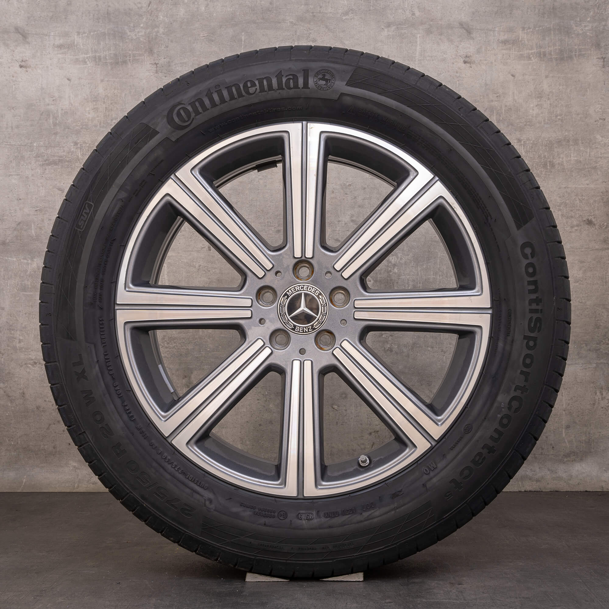 Alkuperäiset Mercedes Benz GLS talvirenkaat 20 tuuman X167 vanteet A1674010900 himalajanharmaa Kiillotettu