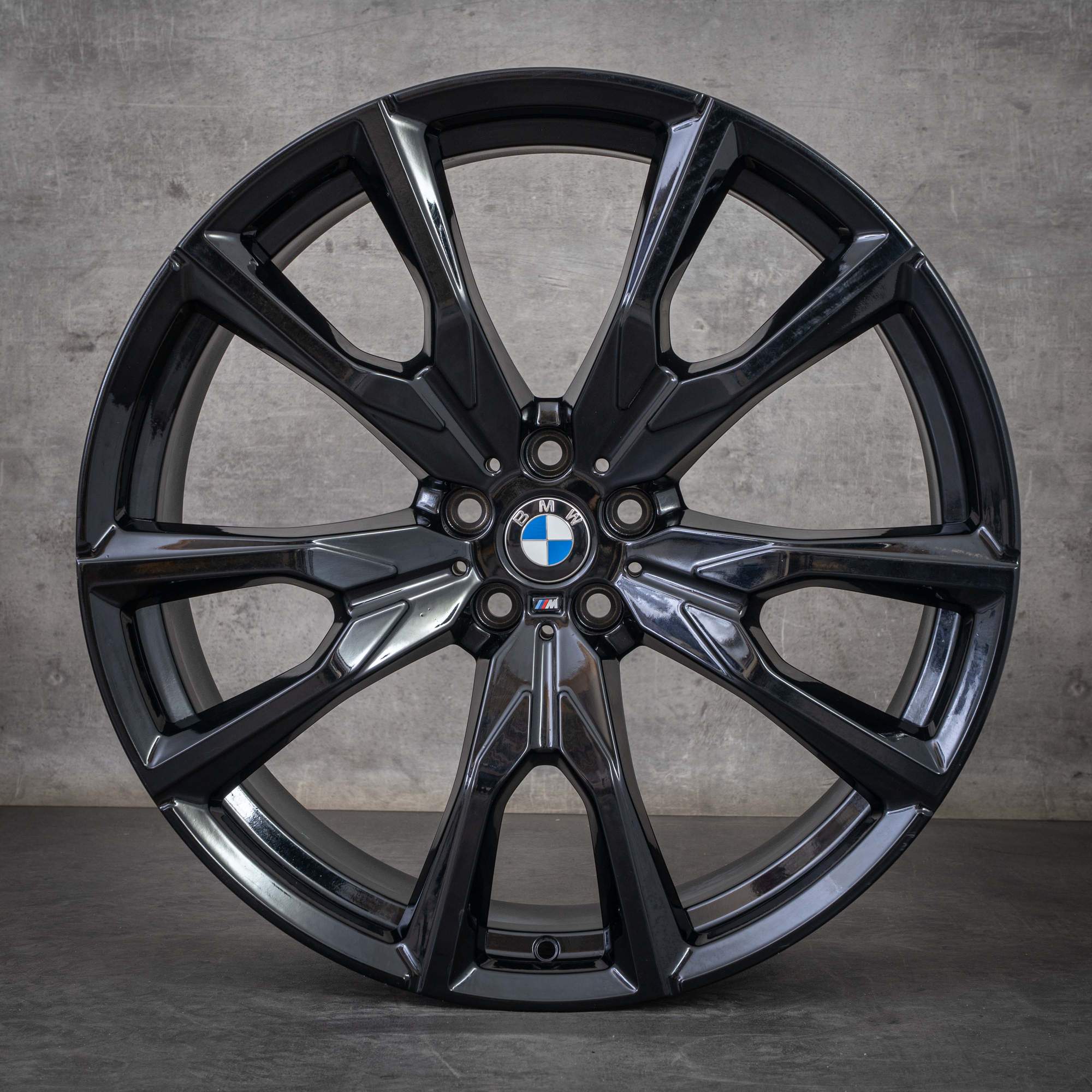 Originale BMW X7 fælge 22 tommer G07 Styling 755 M 5A269F7 5A269F8 jetsort