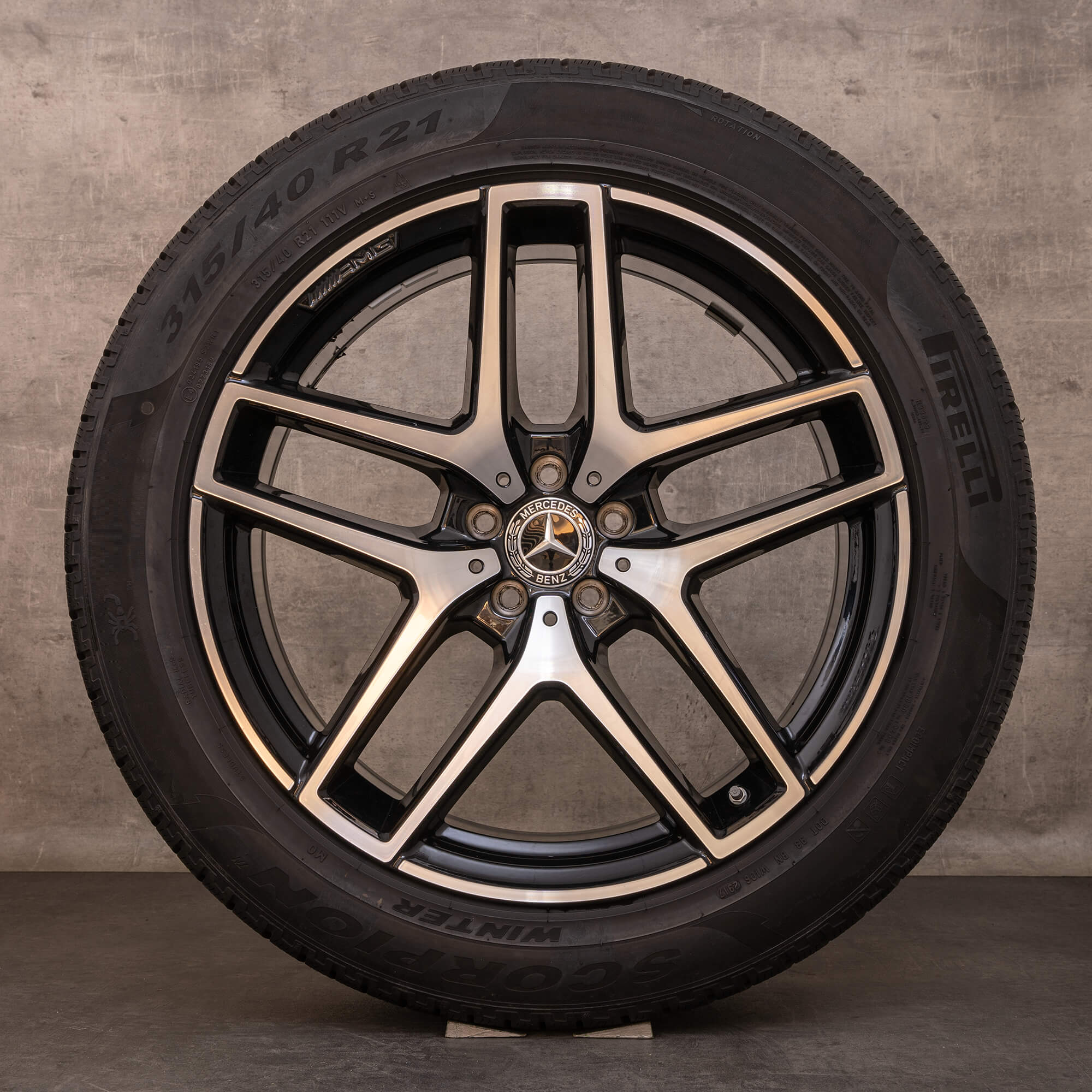 Alkuperäiset Mercedes Benz GLE & 43 63 S AMG talvirenkaat 21 tuuman C292 vanteet A2924012900 A2924011700 musta Kiillotettu