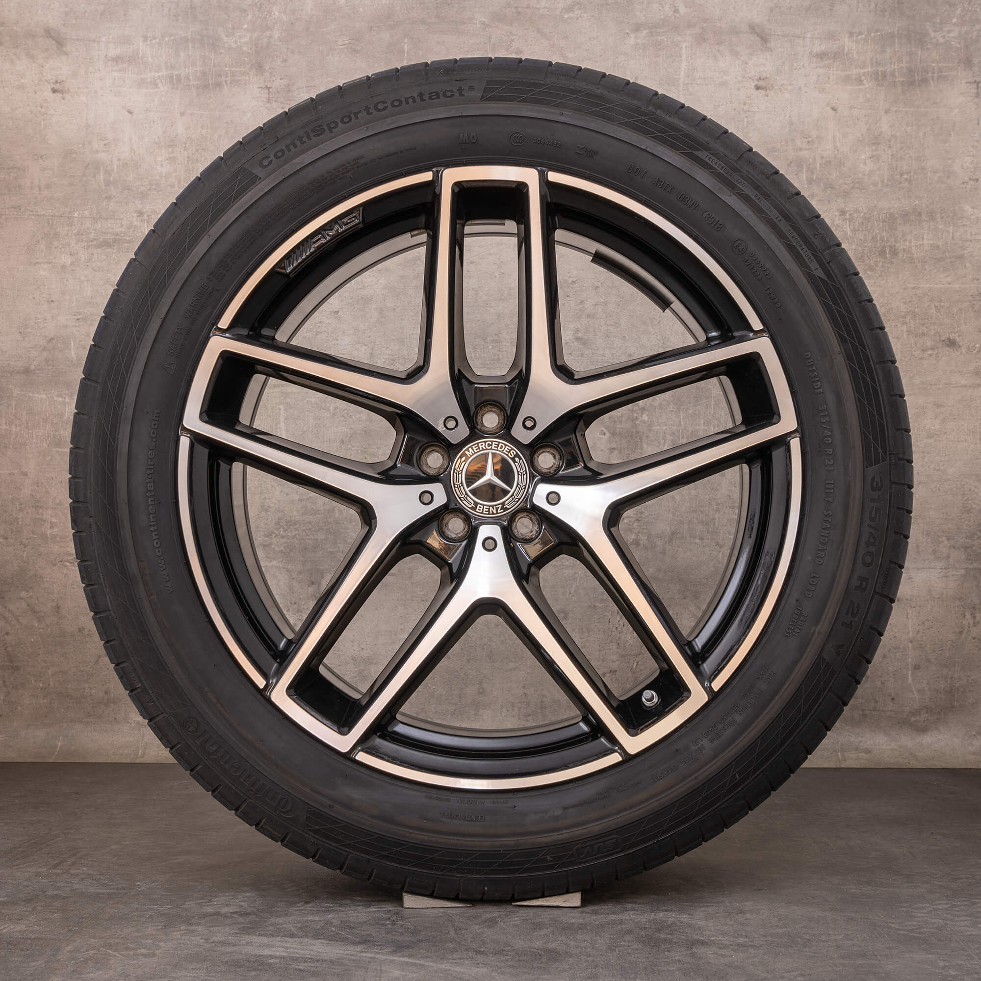 OEM Mercedes Benz GLE & 43 63 S AMG Rims 21 inch C292 summer wheels A2924012900 A2924011700 black glossy turned