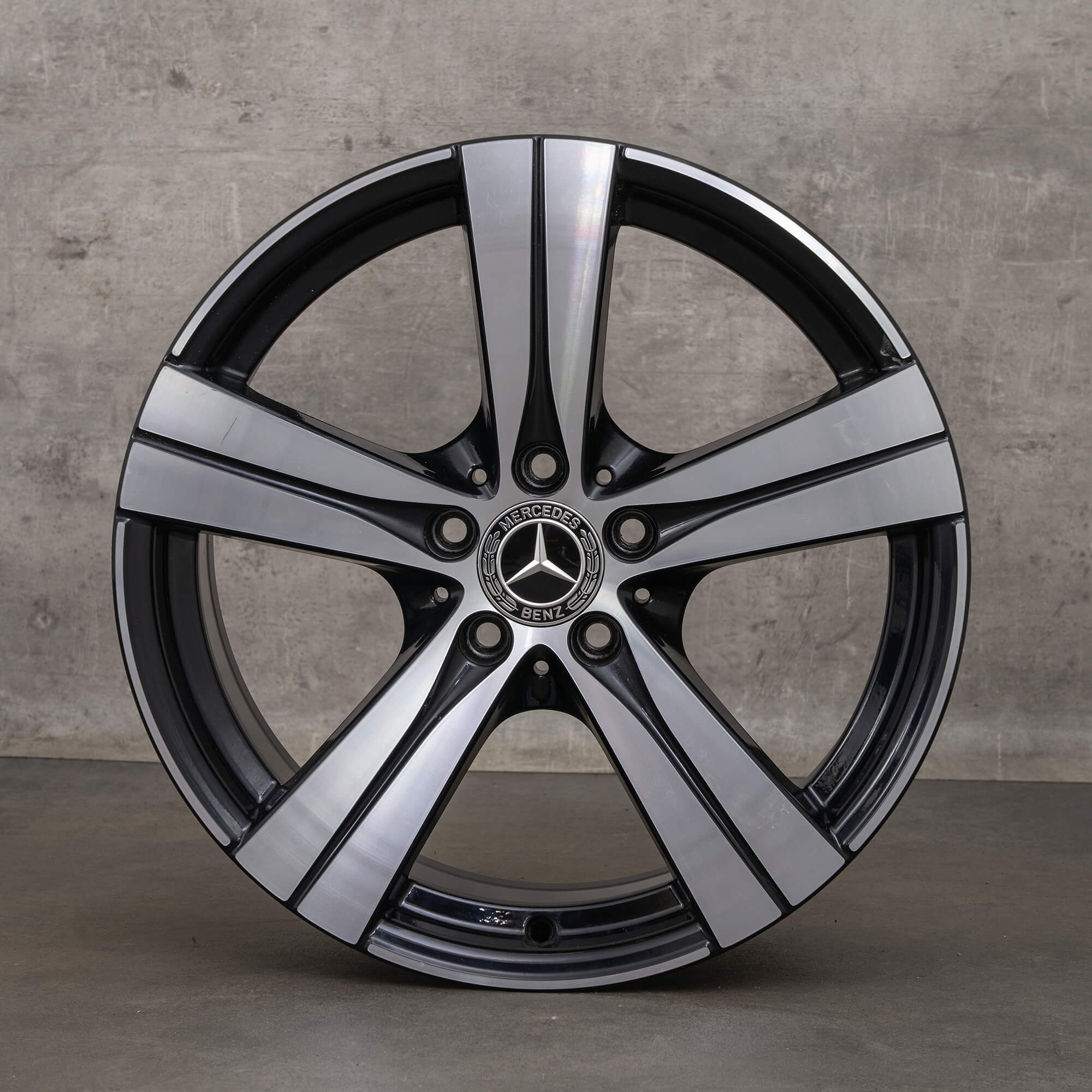 OEM Mercedes Benz C-Class rims 18 inch W206 S206 A2064014700 A2064014800 black high gloss