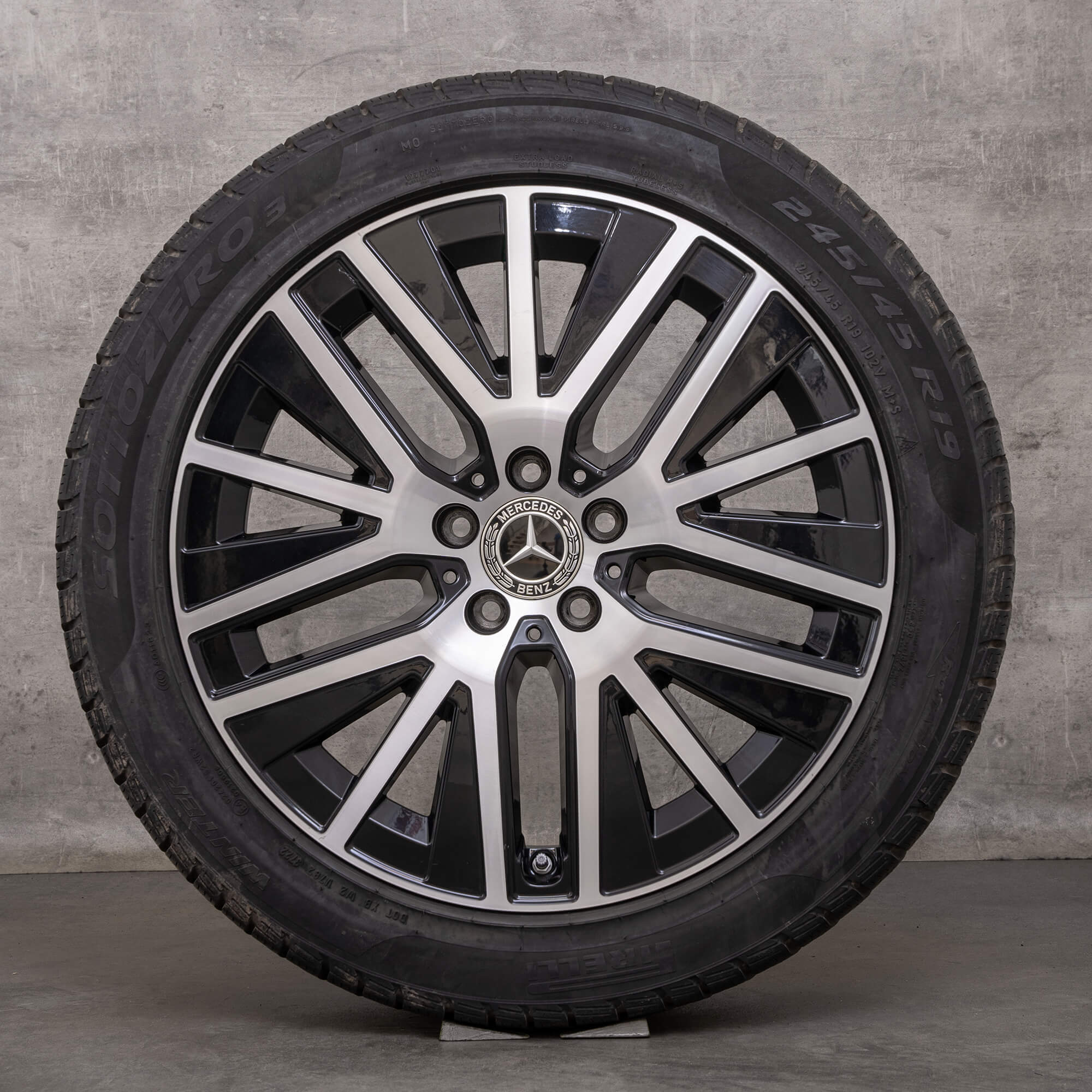 Originální zimni alu kola Mercedes Benz třídy E ALL-Terrain 19" X213 disky A2534014900 černé lesklé soustružené