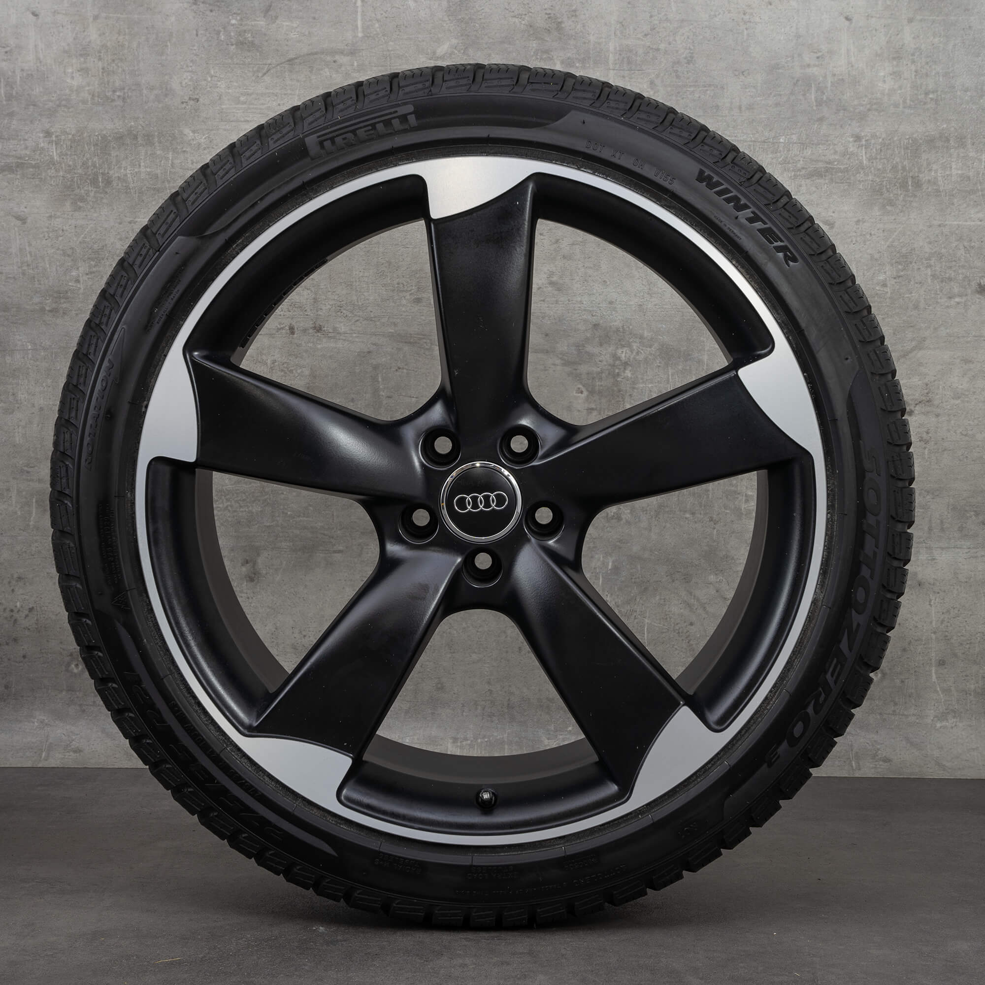 Alkuperäiset Audi A6 S6 vanteet 21 tuuman 4G C7 kesäpyörät 4H0601025BA Rotor Design musta matta kiillotettu