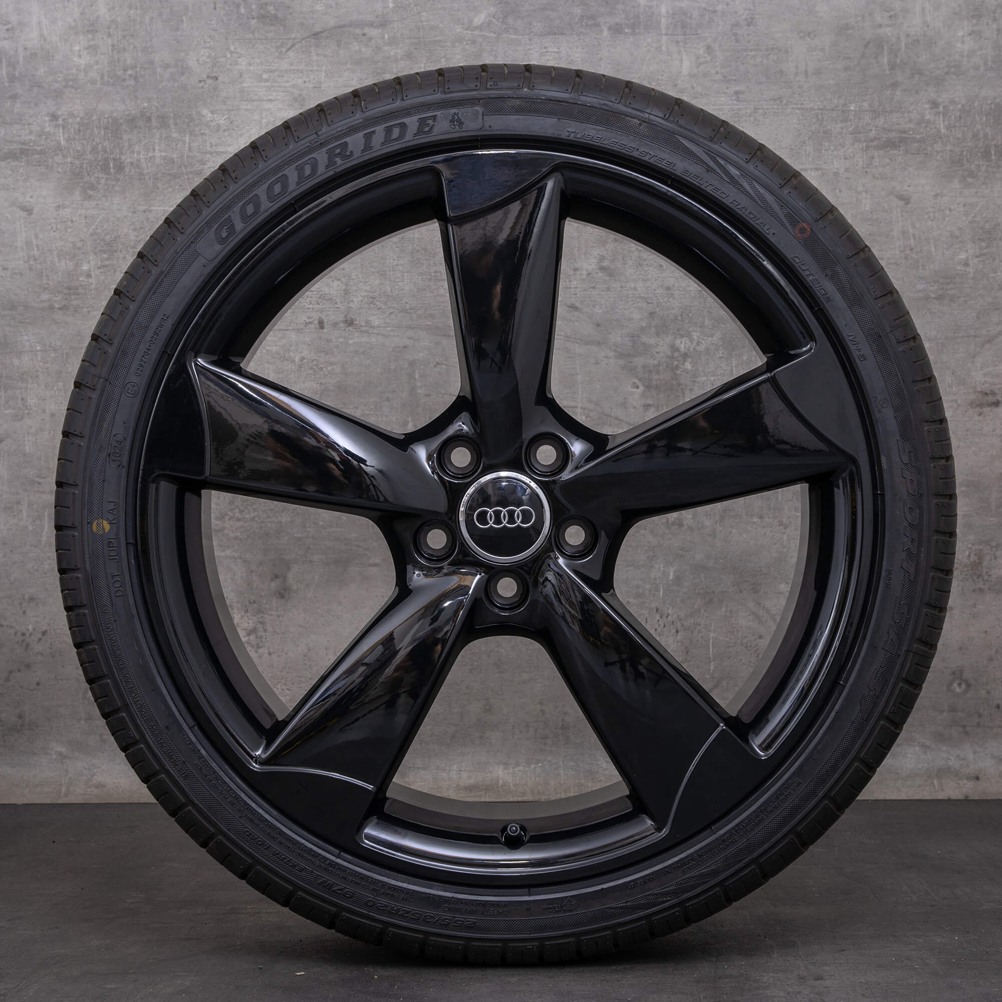 Originele Audi A6 S6 velgen 20 inch 4G C7 zomerwielen 4G0601025BP zomerbanden zwart glanzend