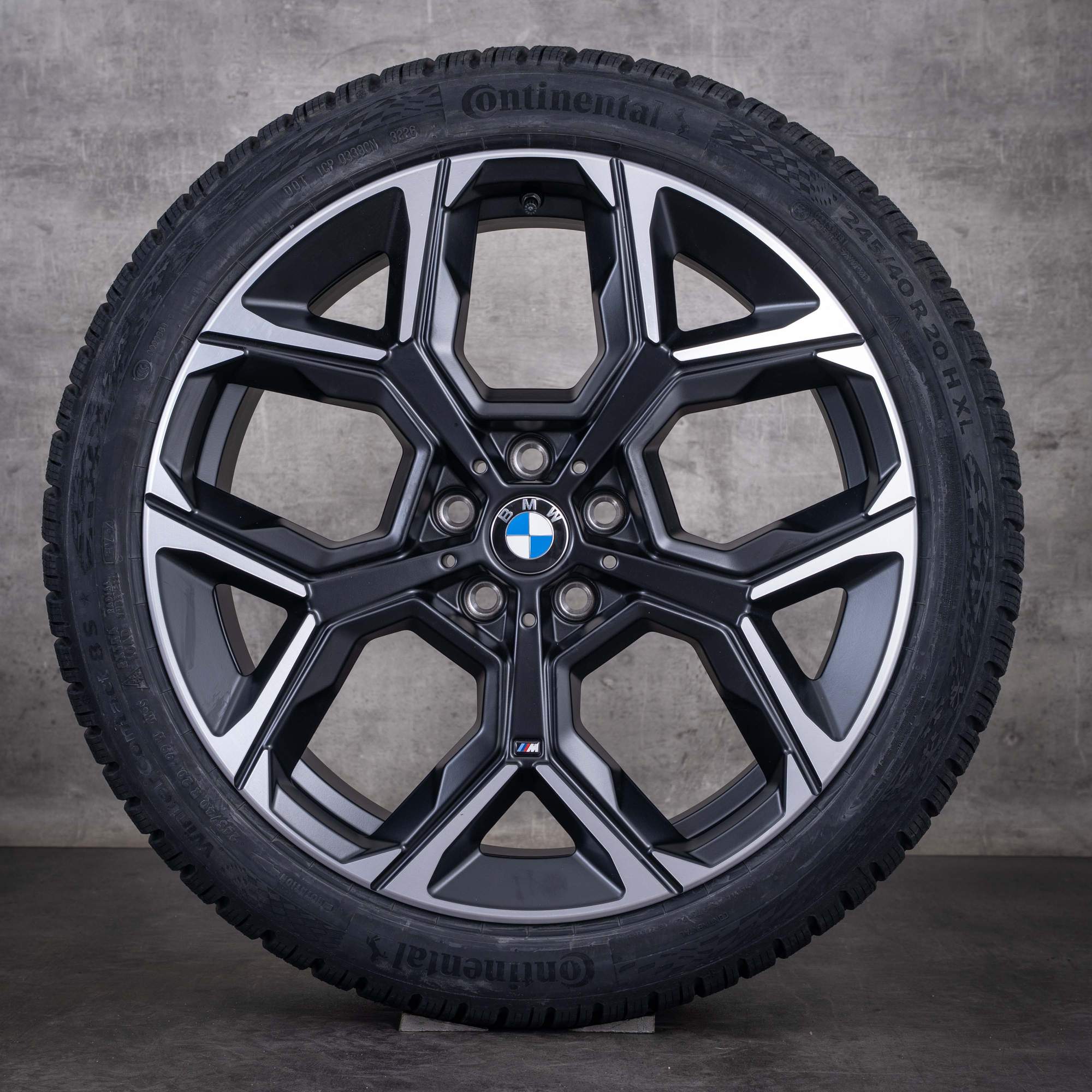 Orijinal BMW X1 iX1 X2 iX2 Kış Lastikleri 20 inç U10 U11 jantlar Styling 872 M 6898052 mat jet siyahı elmas kesim YENİ