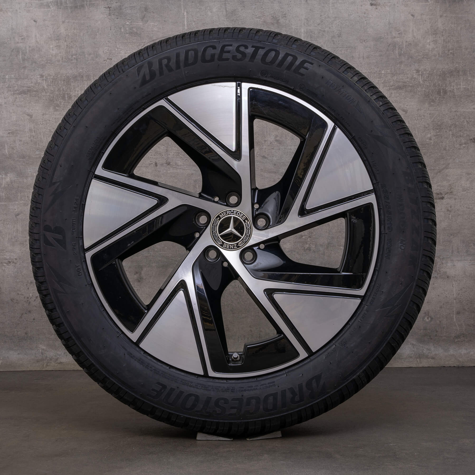 Orijinal Mercedes Benz GLC Winterrder19 inç X254 C254 jantlar A2544015200 siyah parlak tornalı YENİ