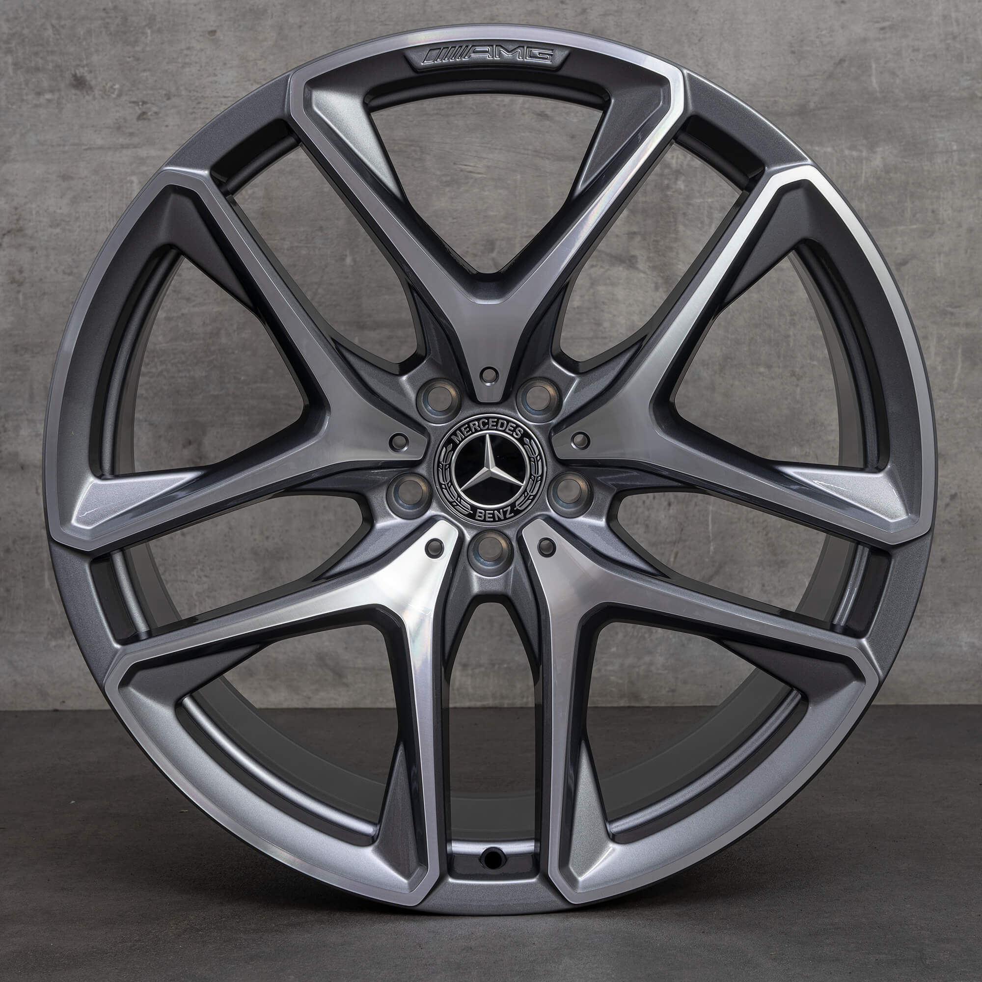 OEM AMG Mercedes Benz GLE 53 63 21 inch rims X167 C167 Hybrid A1674014200 A1674014300 himalaya grey high-sheen NEW