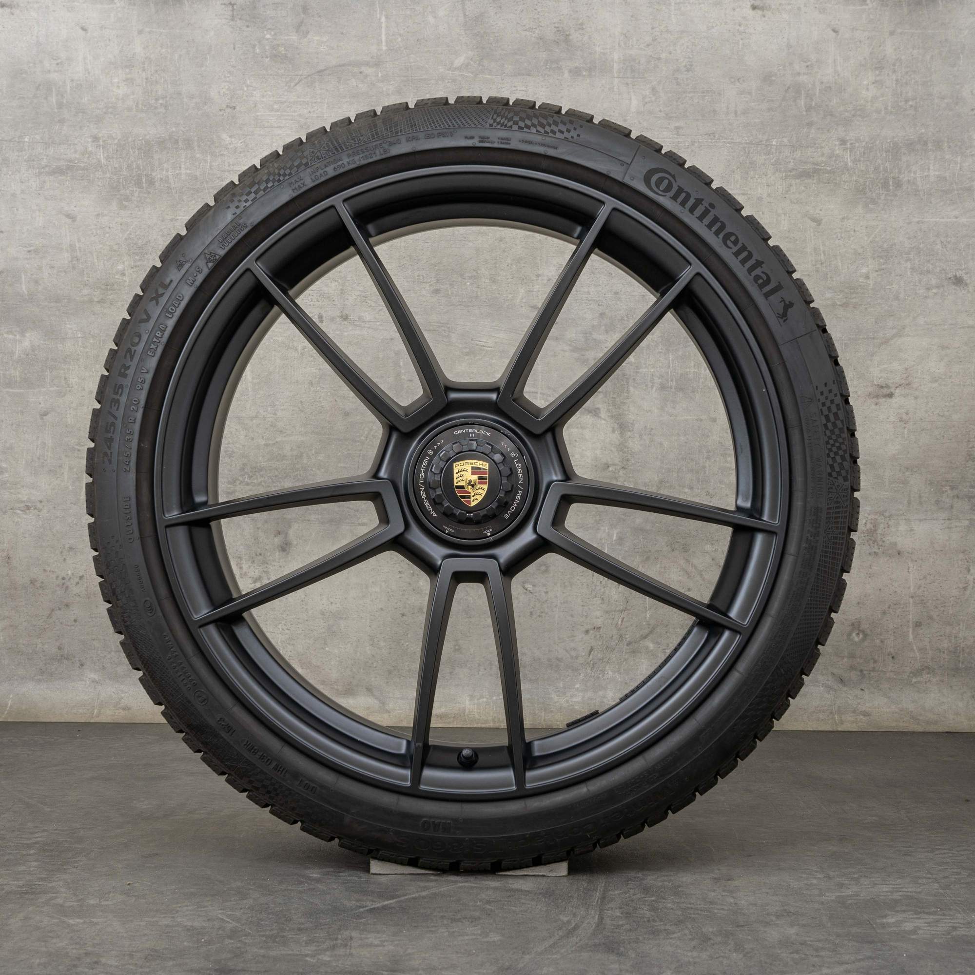 Jantes e pneus inverno originais Porsche 992 I 20 21 polegadas GTS 4 Targa jantes 992044602BA Turbo S roda preto mate