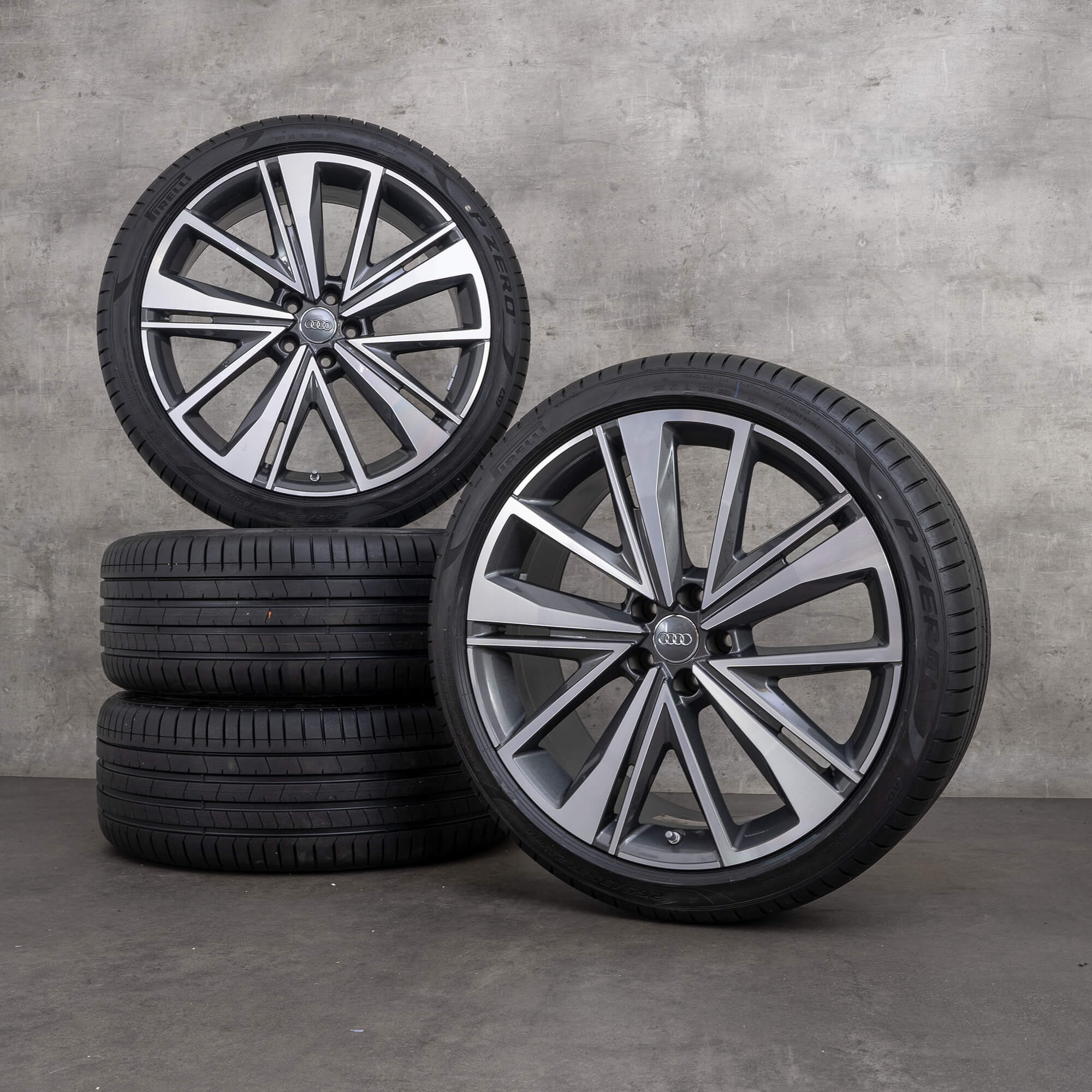 Audi 21 inch velgen A6 S6 4K C8 zomerbanden zomervelgen 4K0601025BK NIEUW