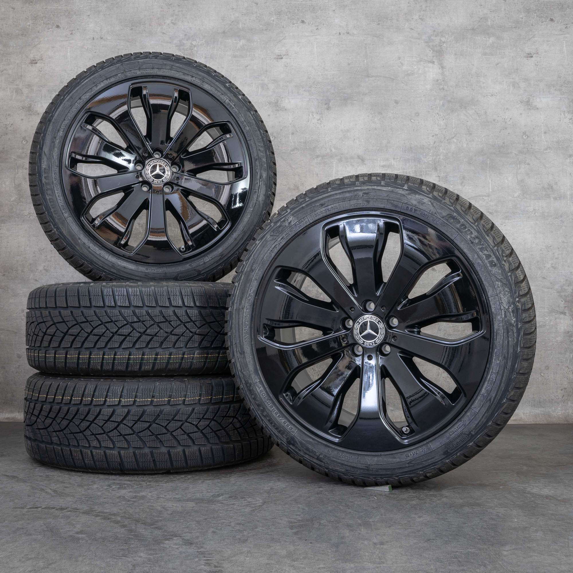 Oryginalne koła zimowe Mercedes Benz EQC 20 cali felgi N293 A2934010300 A2934010500 czarne błyszczące