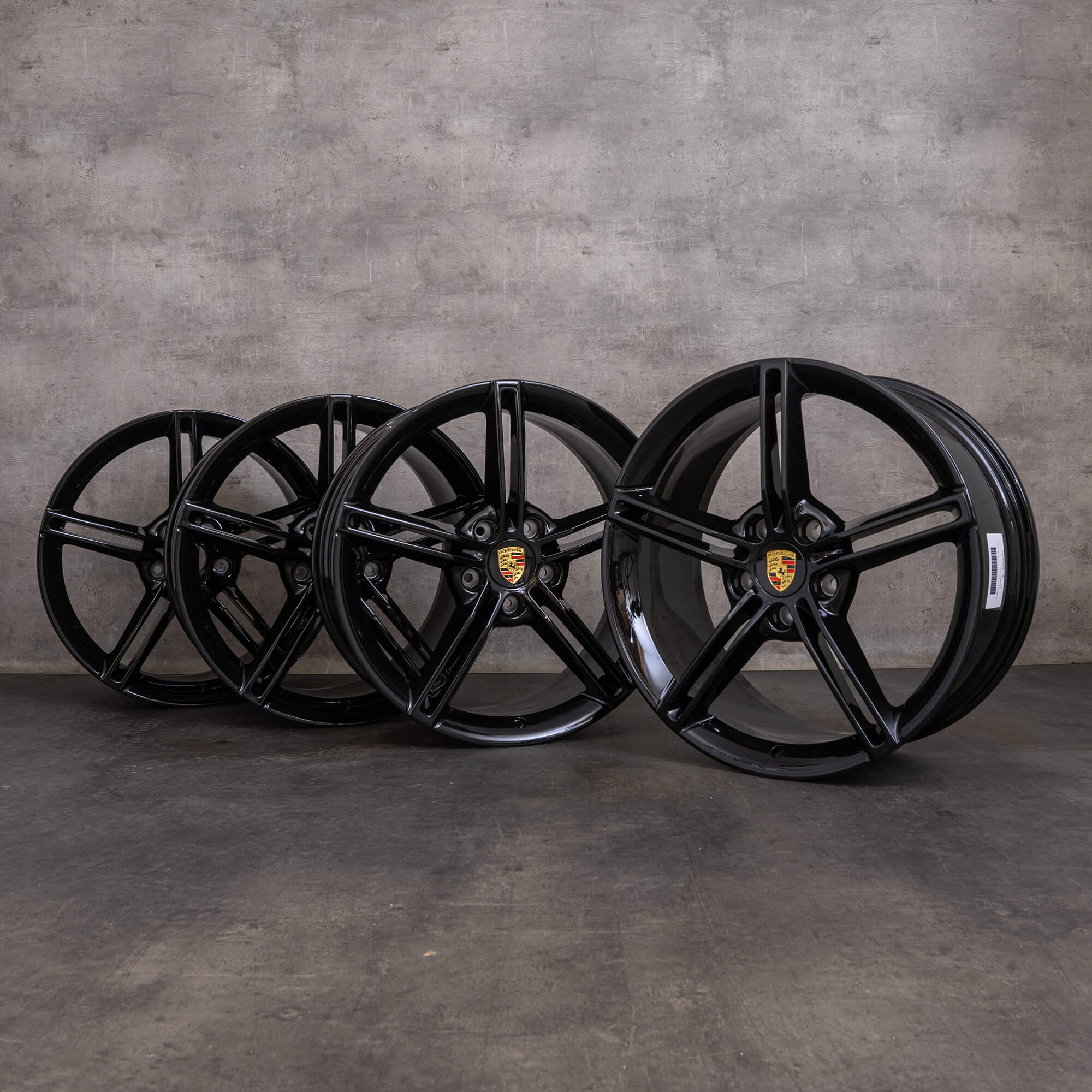 OEM Porsche Taycan rims 21 inch 9J1 9J1601025AA 9J1601025AB black gloss NEW