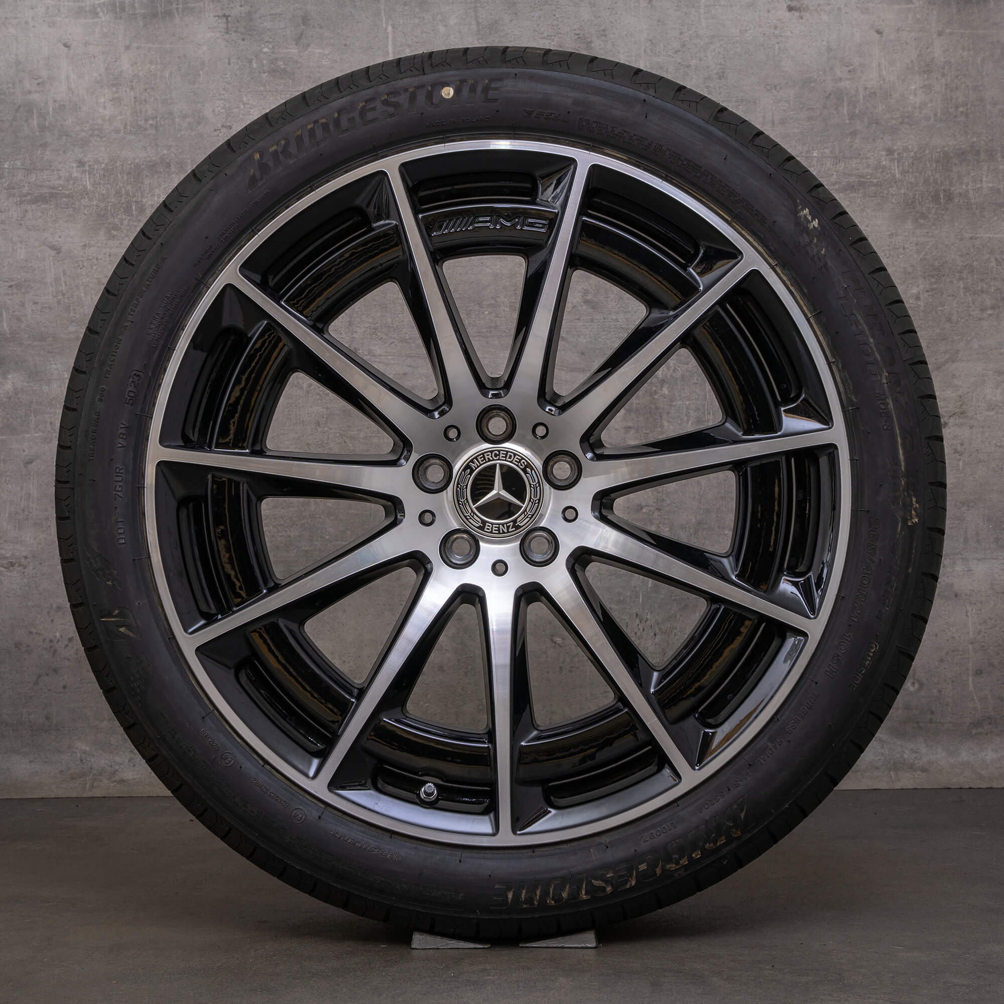 Original Mercedes Benz EQS 53 4Matic AMG Felgen 21 Zoll V297 Sommerräder A2974011400 schwarz glanzgedreht NEU