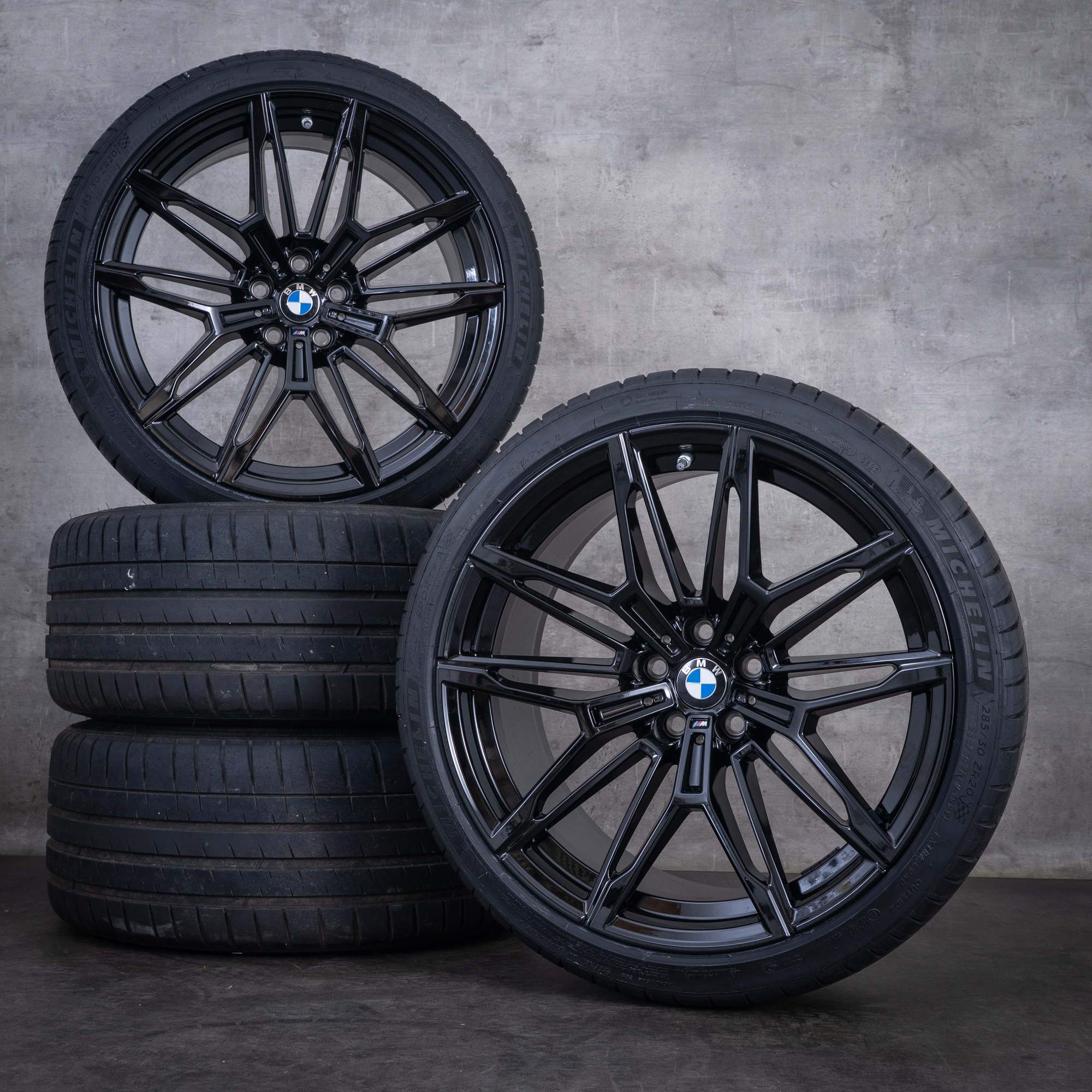 Original BMW M2 M3 M4 Felgen 19 20 Zoll G87 G80 G81 G82 G83 Sommerräder Styling 930 M 7882869 7882870 schwarz glanz