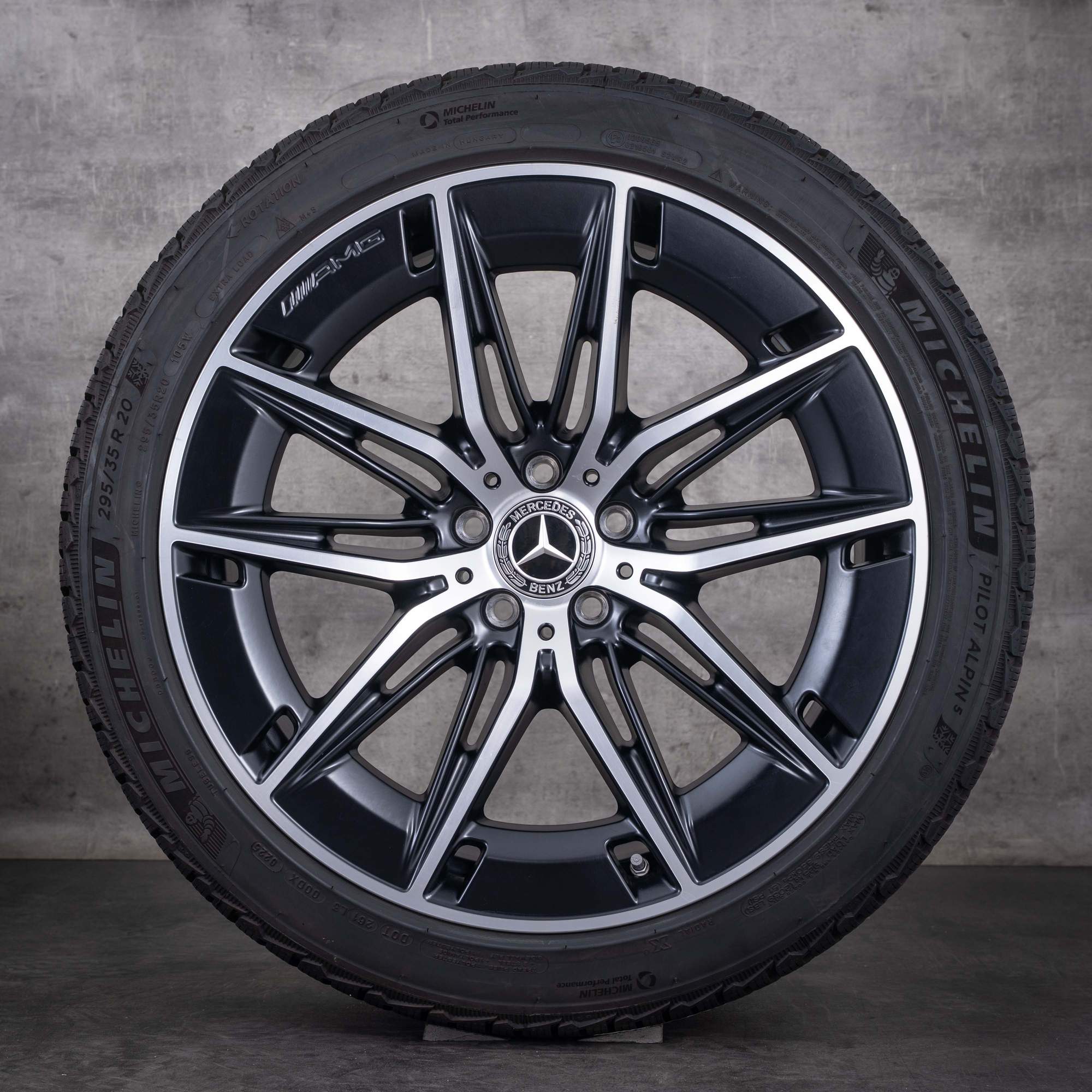 Original Mercedes Benz E-Klasse E53 AMG Winterräder 20 Zoll W214 S214 Felgen A2144011100 A2144011200 schwarz matt glanzgedreht
