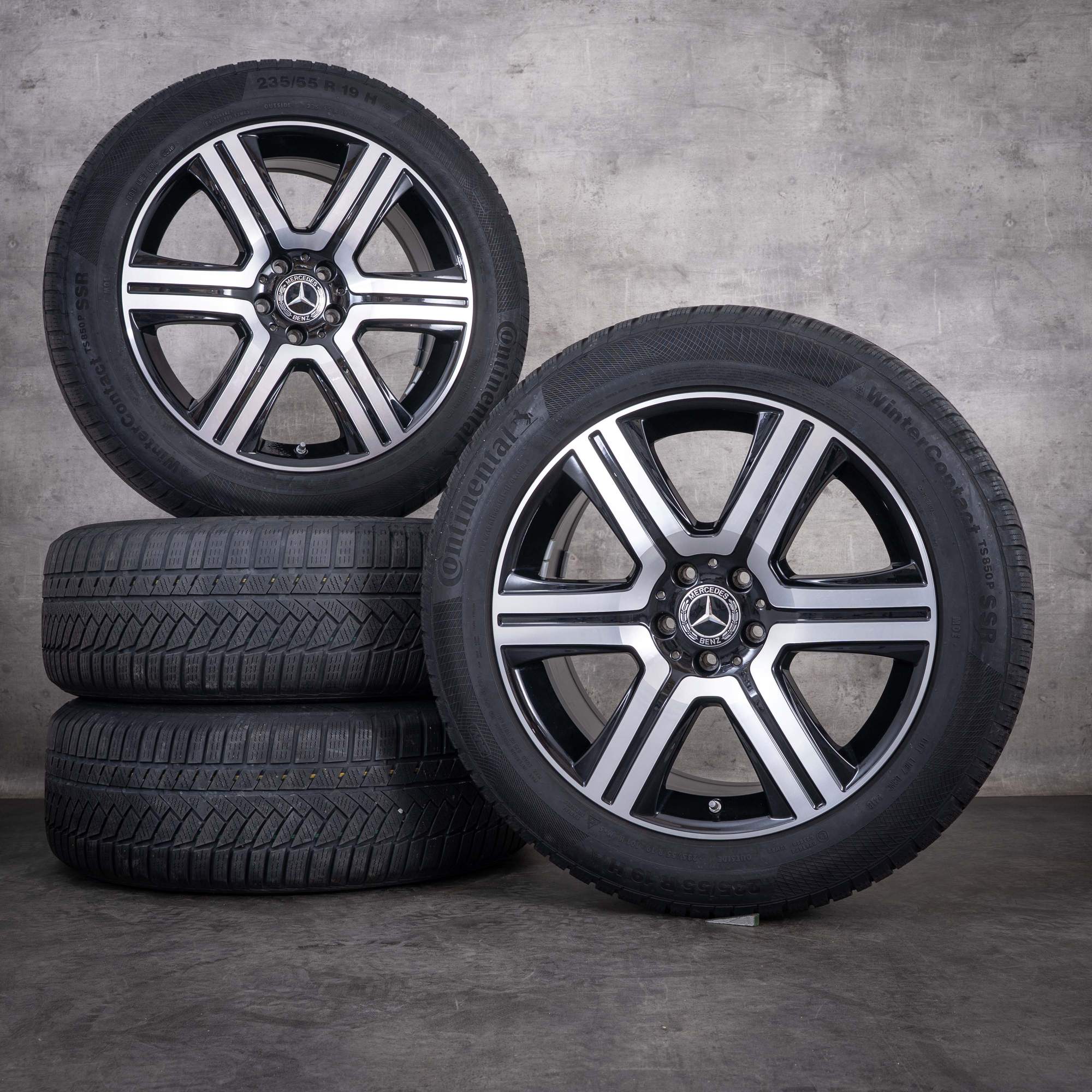 Jantes d'origine Mercedes-Benz GLC et 43 AMG 19 pouces X253 C253 Roues hiver A2534011600 finition noire diamantée