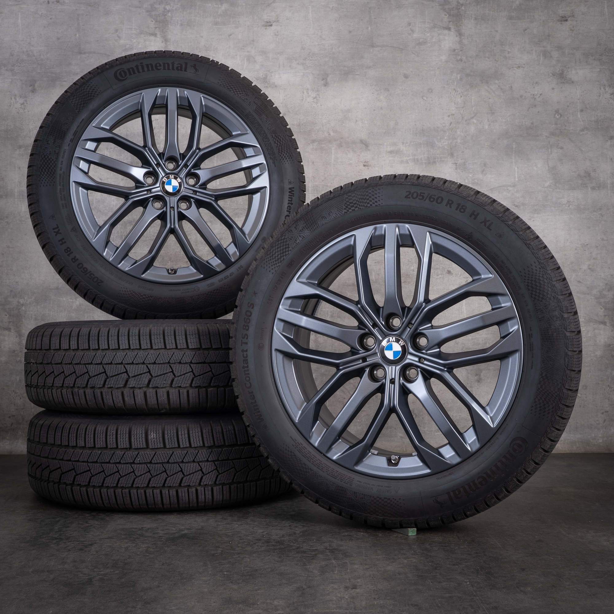 Original BMW X1 iX1 X2 iX2 Winterräder 18 Zoll U10 U11 Felgen Styling 879 6898046 gunmetal grey matt