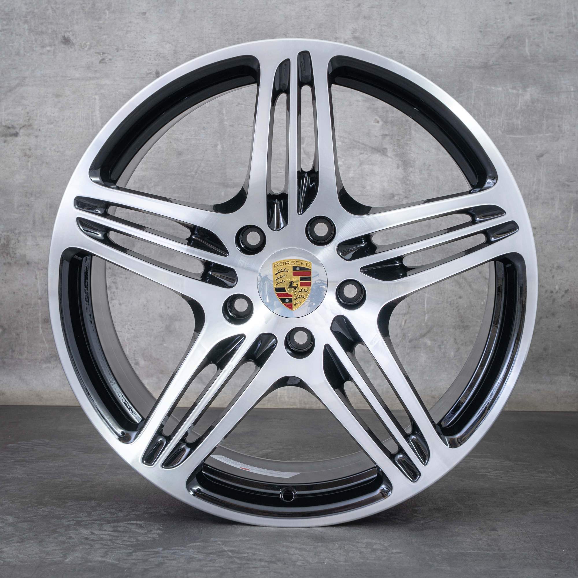 Jantes originais Porsche 997 de 19 polegadas Turbo & S 99736215605 99736216202 preto polido NOVO