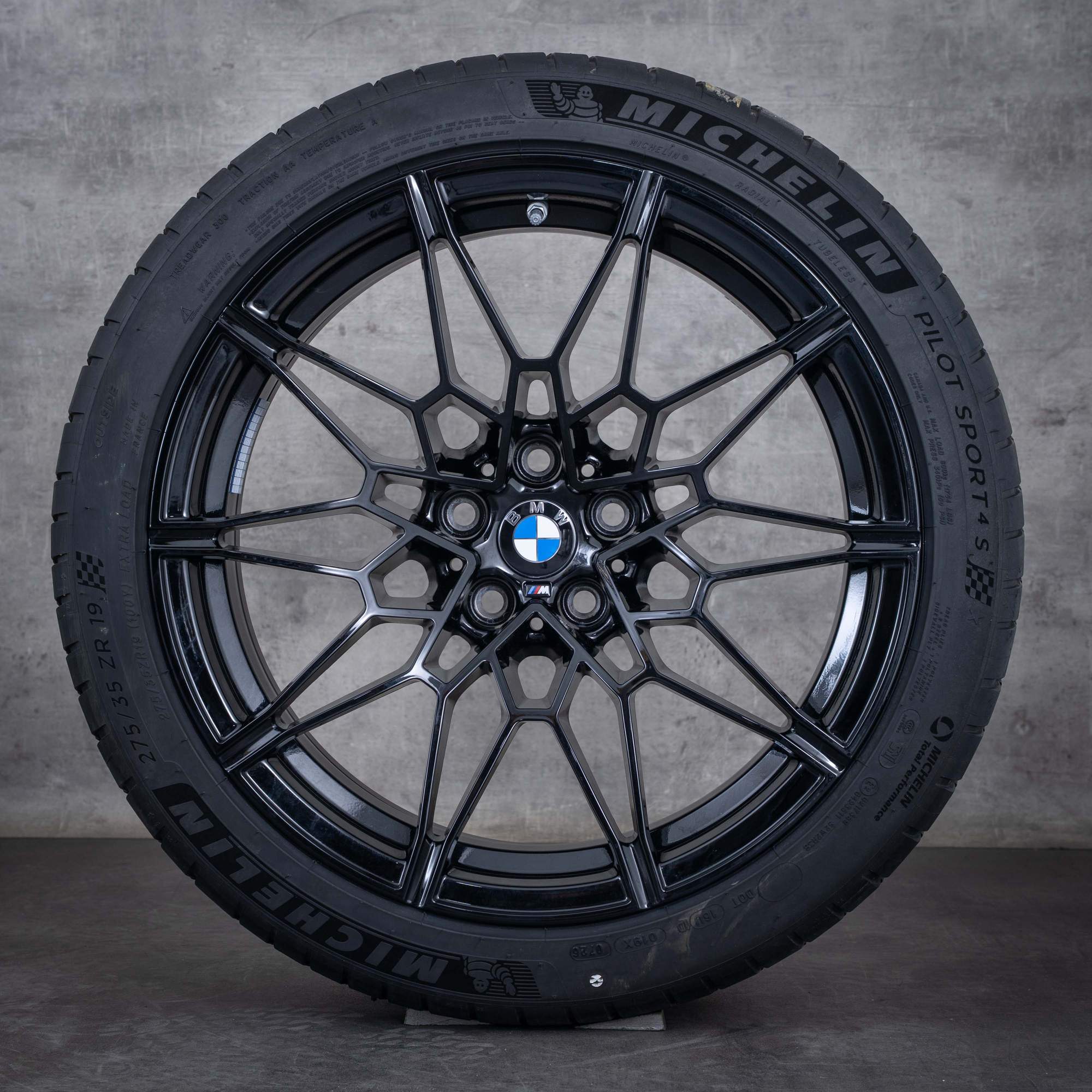 Oryginalne felgi BMW M2 M3 M4 19 20 cali G87 G80 G81 G82 G83 koła letnie stylizacja 826 M 8093838 8093839 czarny błyszczący
