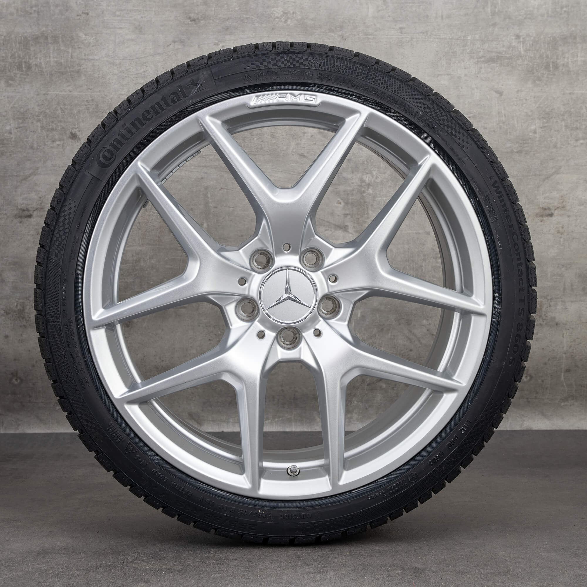 Alkuperäiset Mercedes Benz AMG GT talvirenkaat 19 tuuman C190 R190 vanteet A1904010300 A1904010400 hopea
