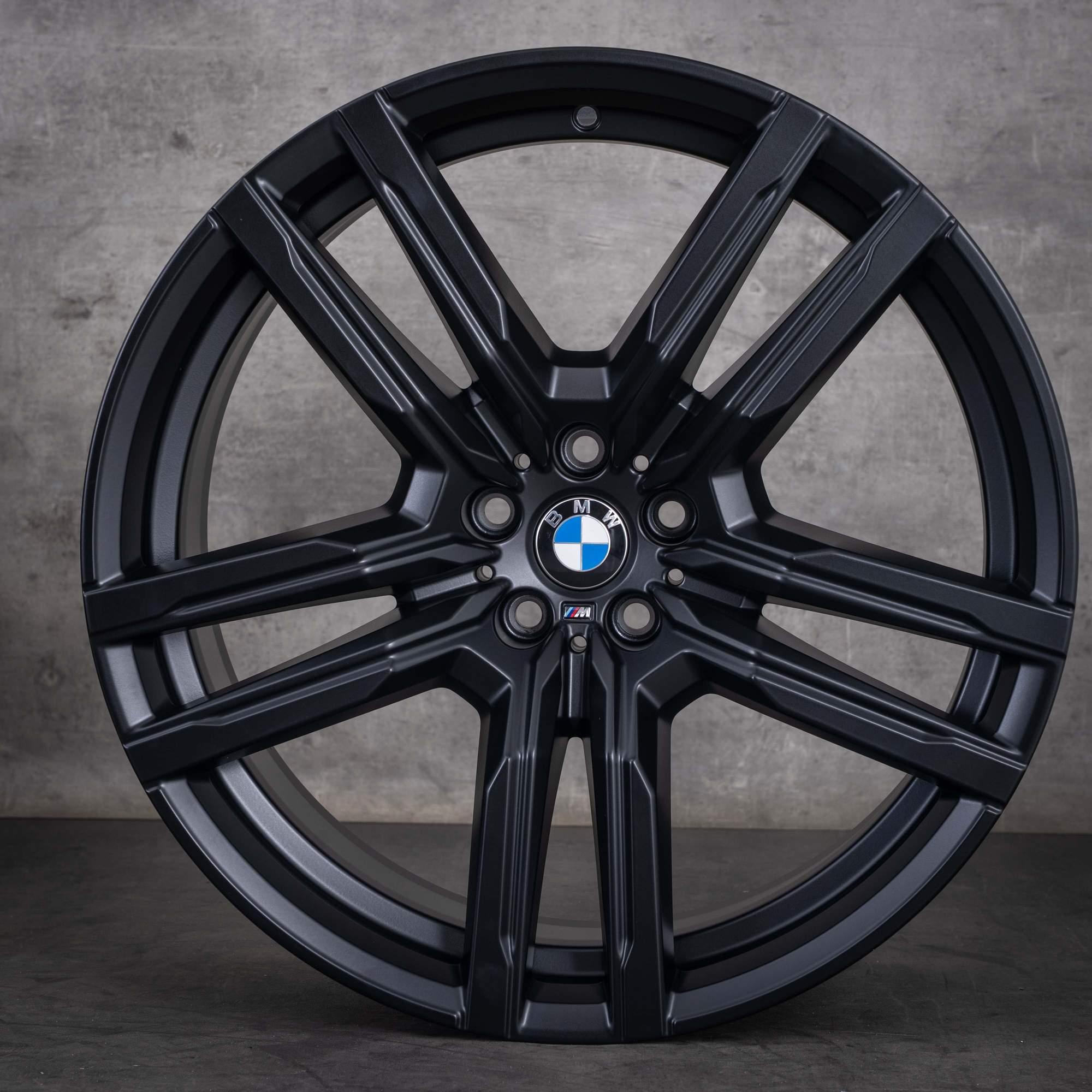 Original BMW X5M X6M 21 Zoll F95 F96 Felgen Styling 808 M 8090794 8090795 jet black matt lackiert NEU - Felge 4 von 4