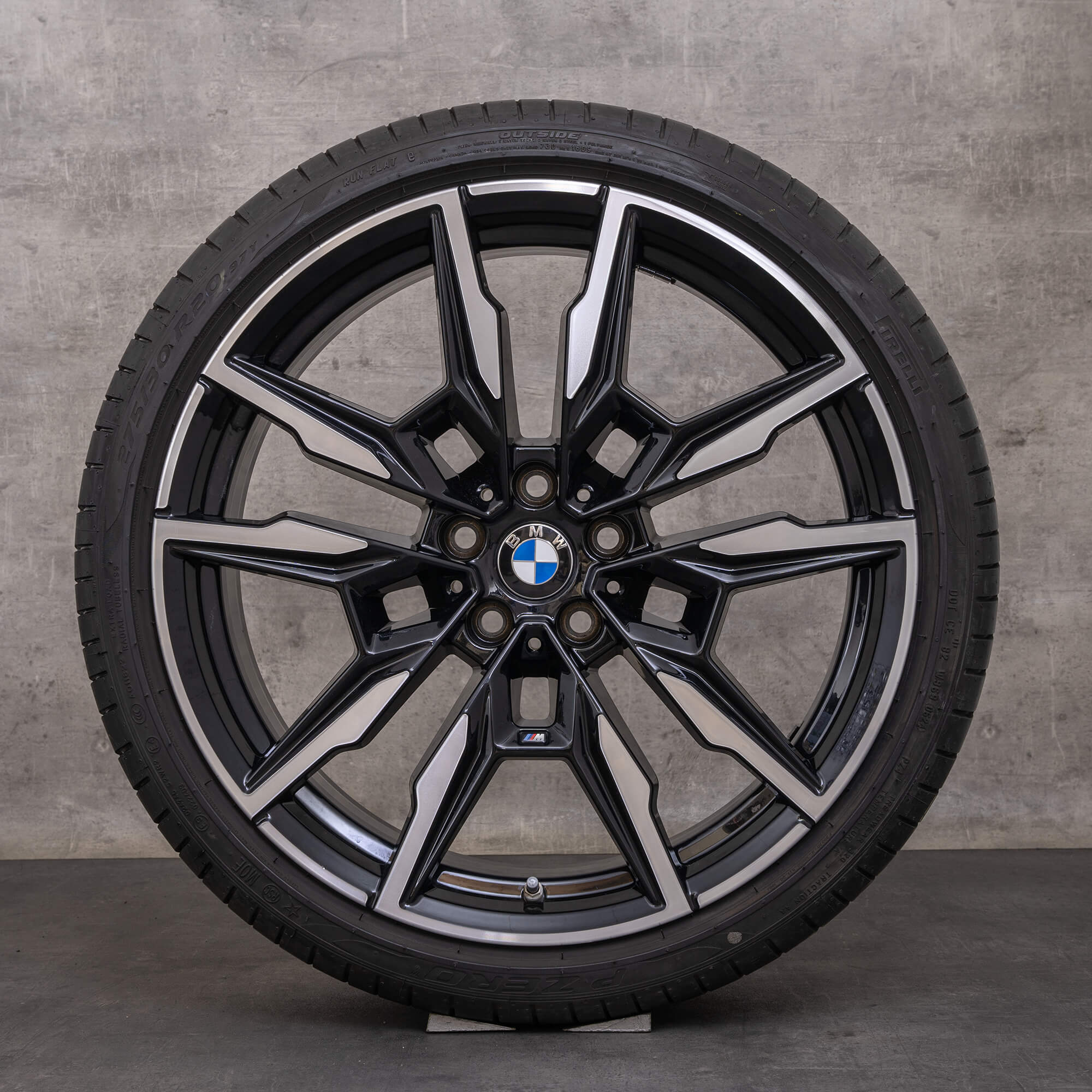 Originale BMW 8-serie vinterhjul 20 tommers G14 G15 G16 felger 5A07086 5A07087 Styling 895 M svart blank snudd
