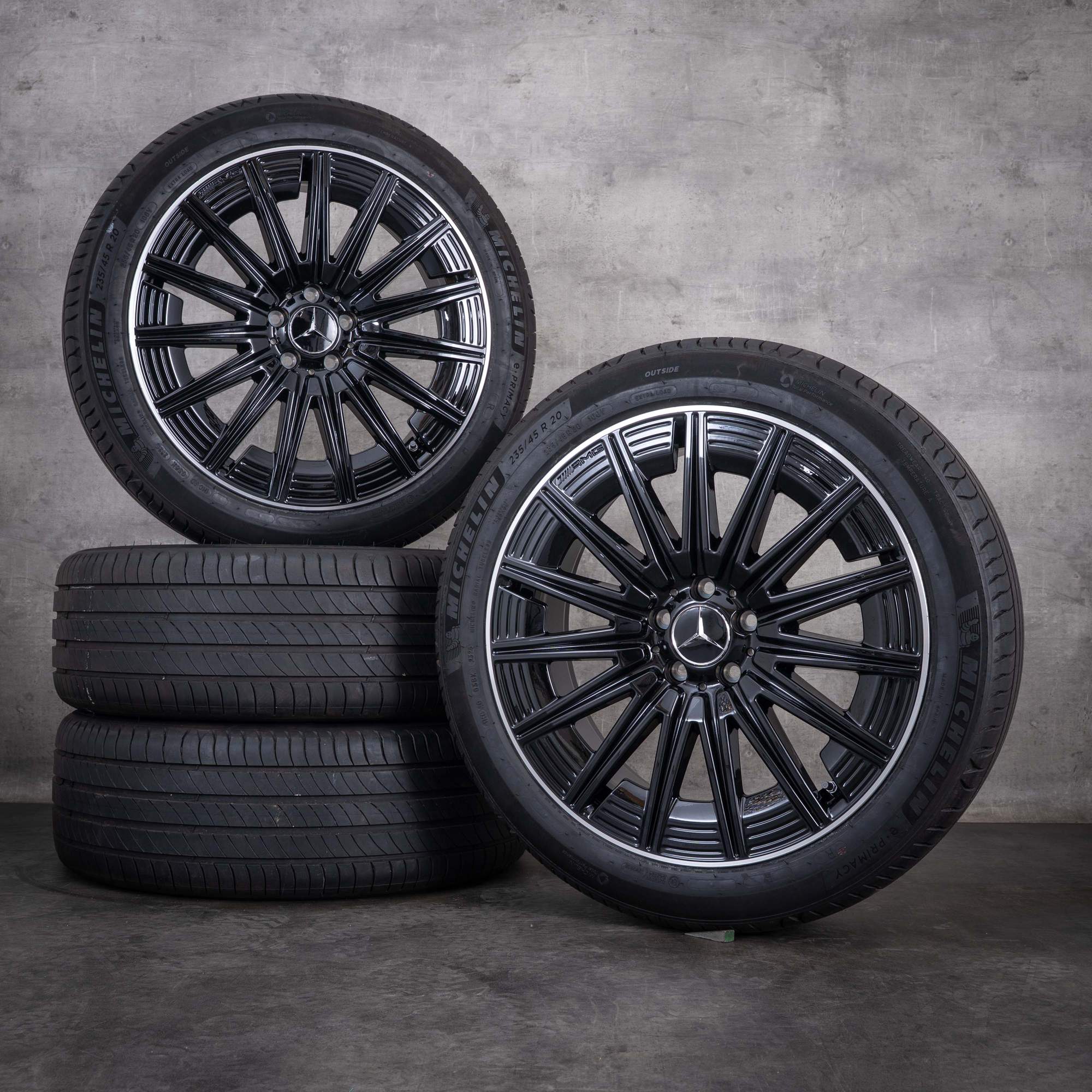 Jante originale Mercedes-Benz GLA GLB de 20 inch AMG H247 X247 pentru roți de vară A2474015200 negre diamantate