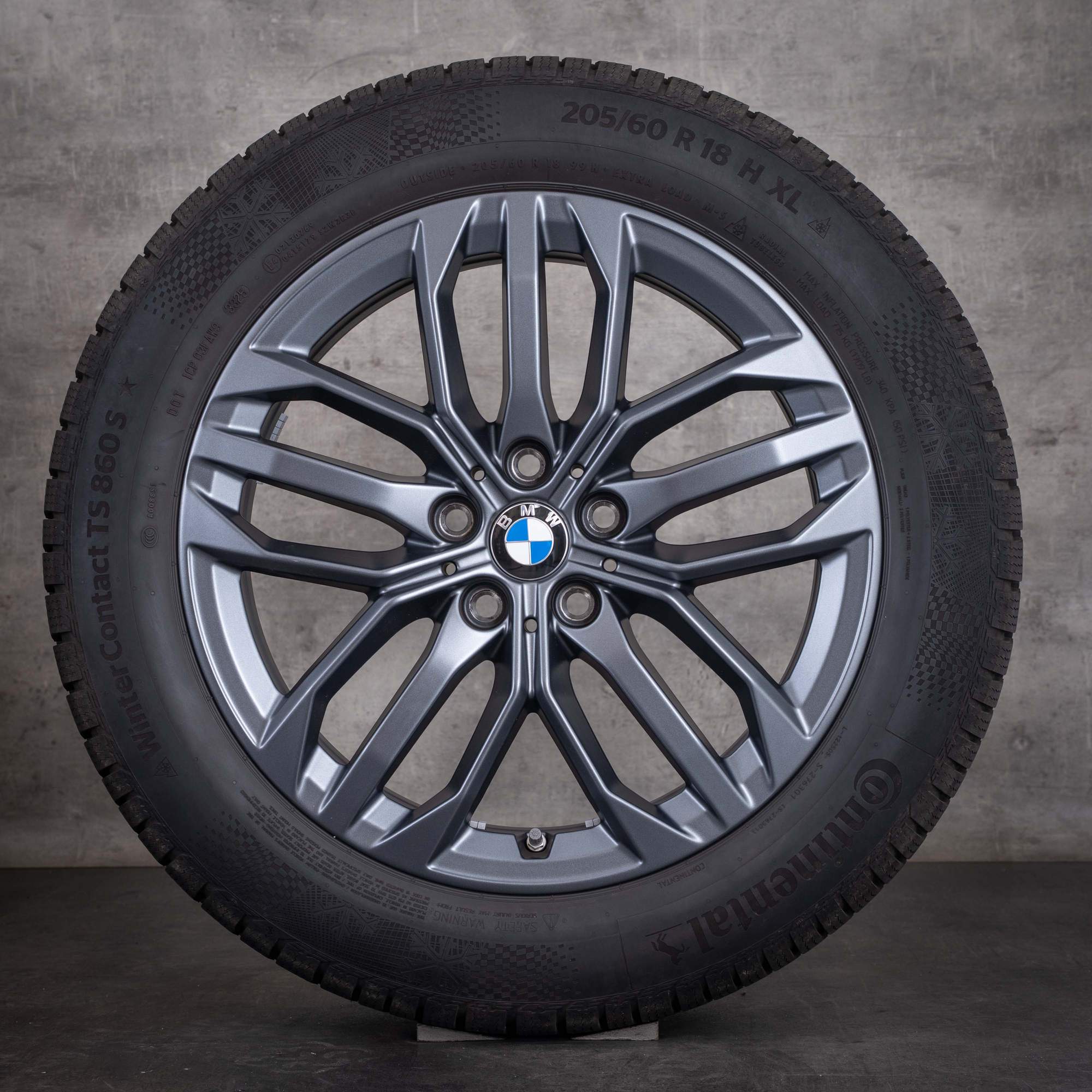Original BMW X1 iX1 X2 iX2 Winterräder 18 Zoll U10 U11 Felgen Styling 879 6898046 gunmetal grey matt - Rad 3 von 4