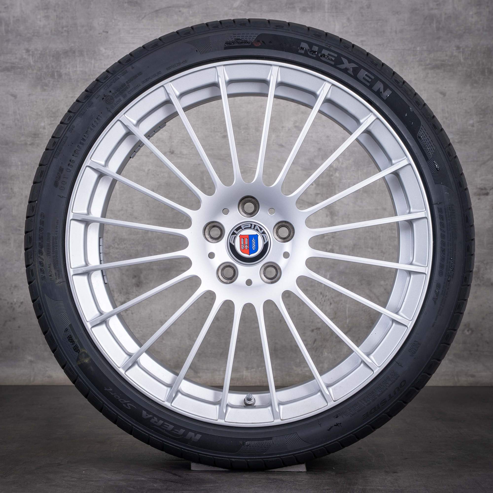 Alpina 5-sarjan alkuperäiset talvirenkaat 20 tuumaa B5 G30 G31 vanteet C217 3611826 3611827 kiiltävä hopea