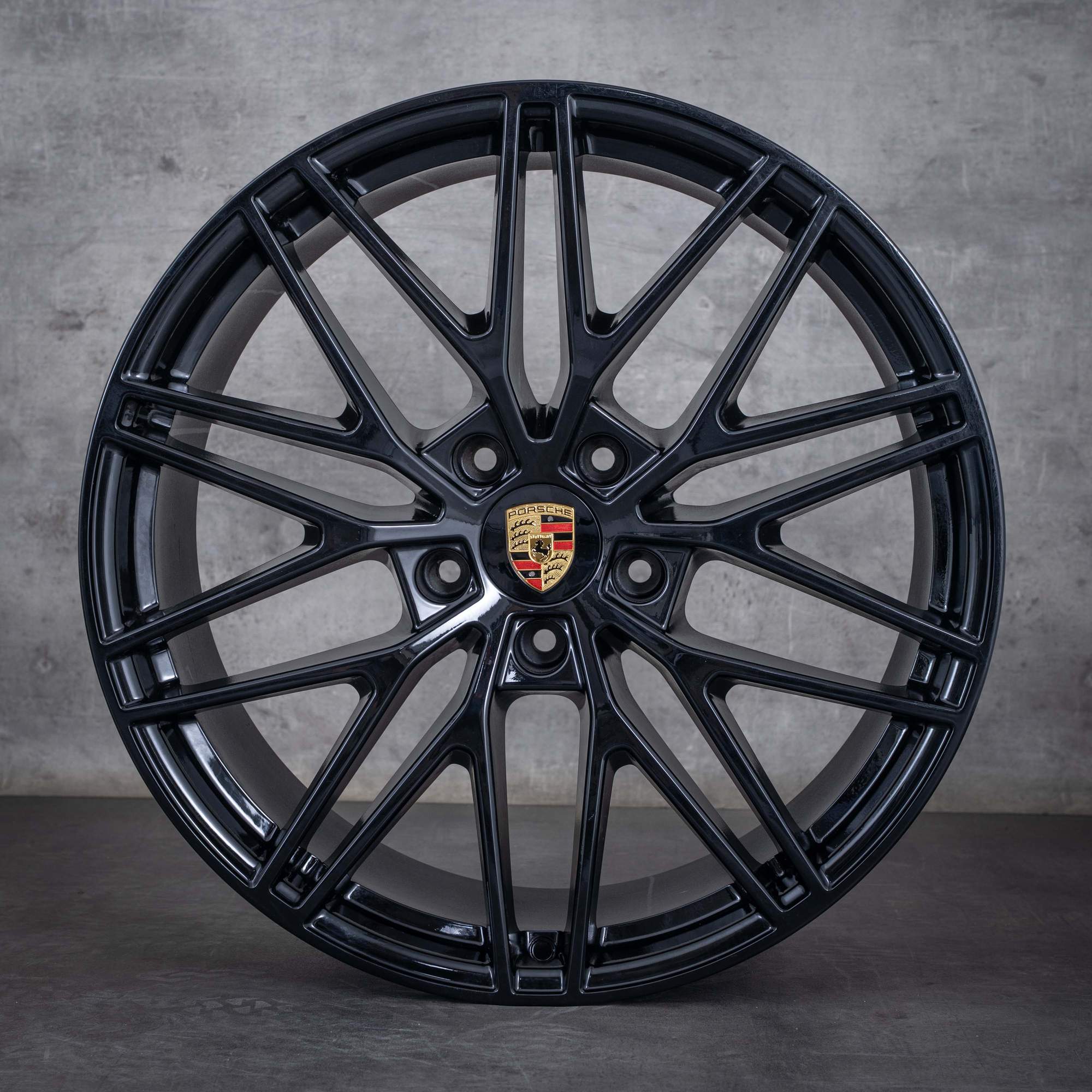 Oryginalne felgi Porsche Cayenne 21 cali 9YA II E3 9Y0601025CD 9Y0601025CE RS Spyder czarne błyszczące