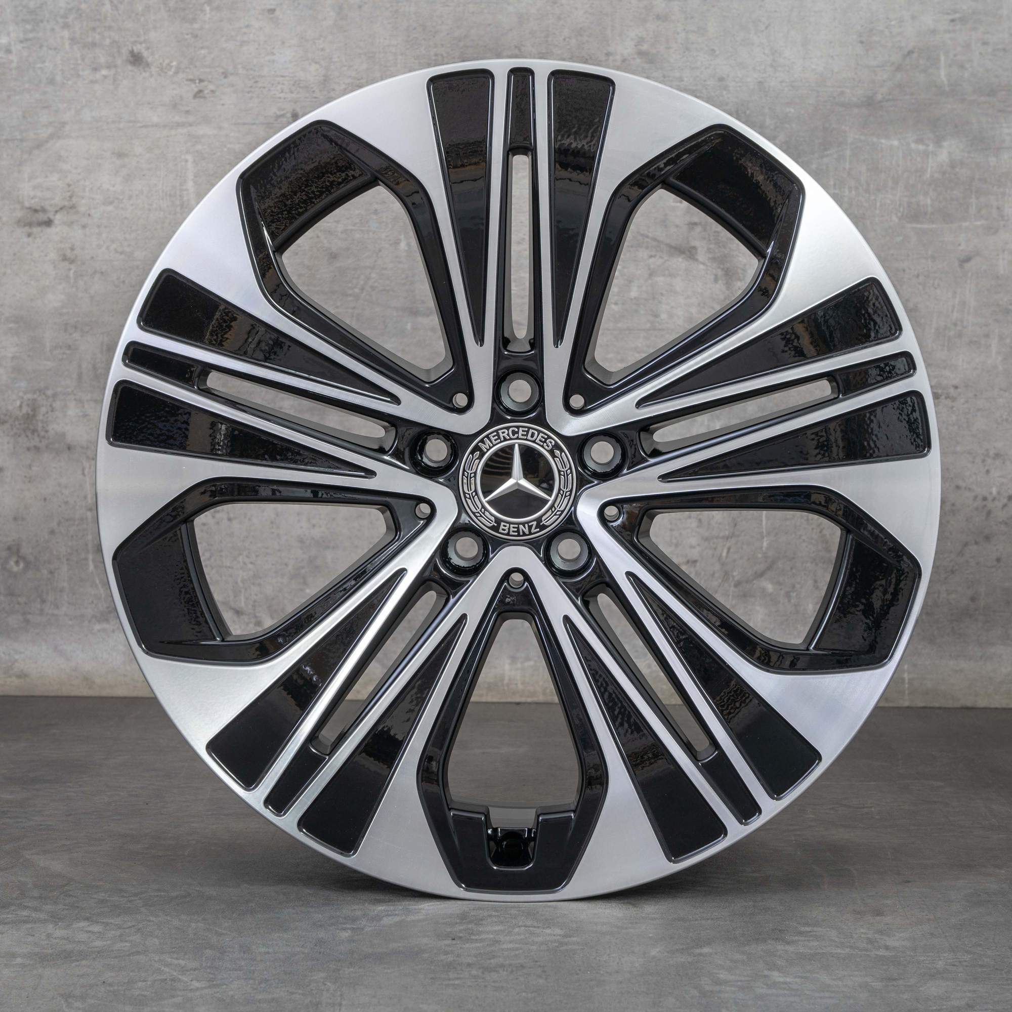 Jantes originais Mercedes Benz Classe E 19 polegadas W214 S214 A2144012300 preto polido NOVO