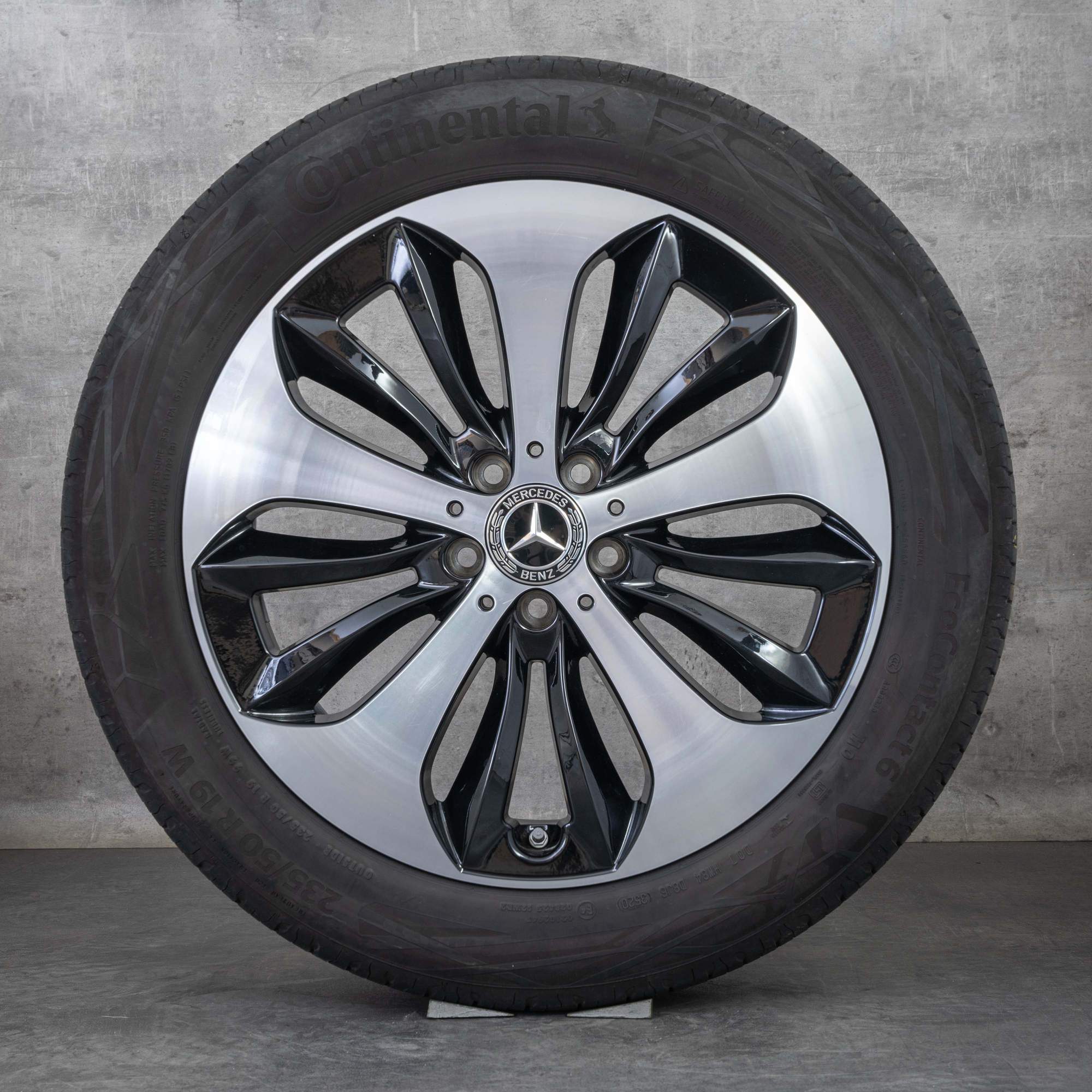Alkuperäiset Mercedes Benz GLA GLB vanteet 19 tuumaa, H247 X247 kesäpyörät A2474013600 musta kiillotettu