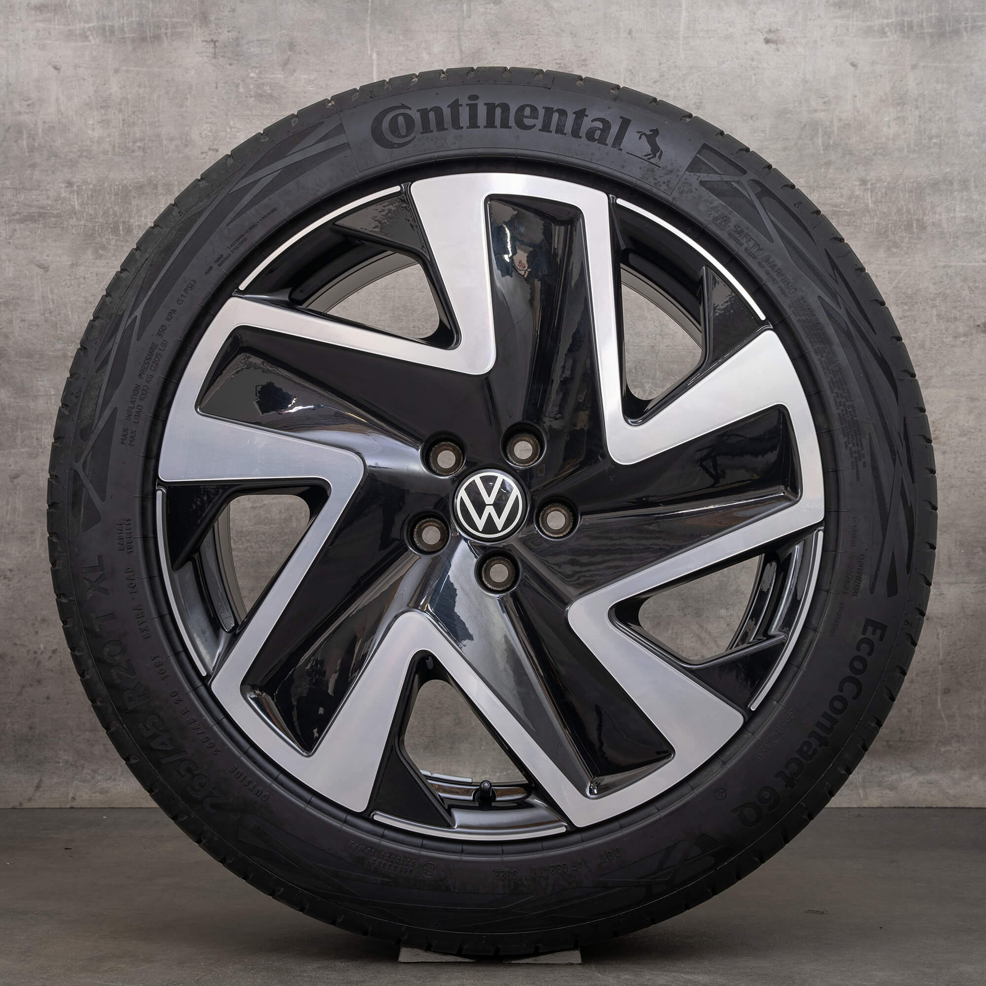 VW ID. Buzz Sommerräder 20 Zoll Felgen Sommerreifen schwarz glanzgedreht Solna
