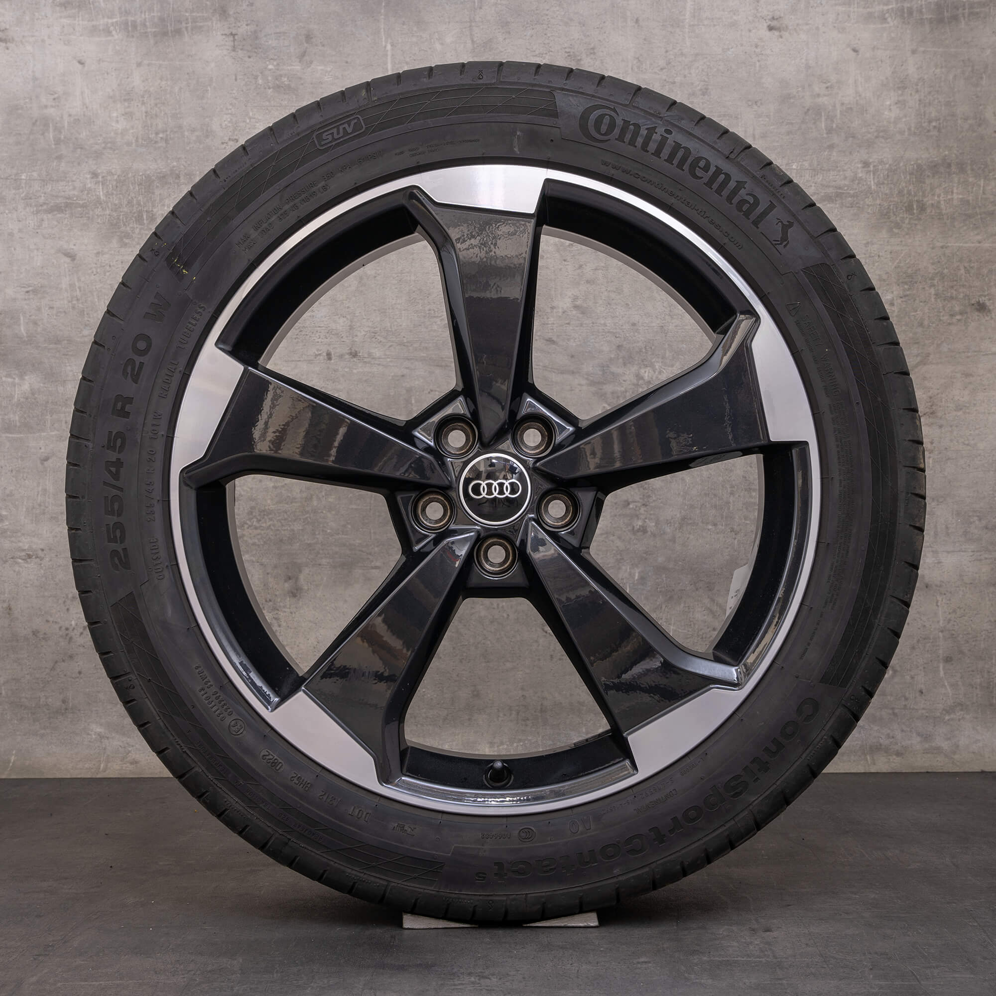 Originale Audi Q5 SQ5 felger 20 tommers FY sommerhjul Rotor 80A601025AQ titan polert