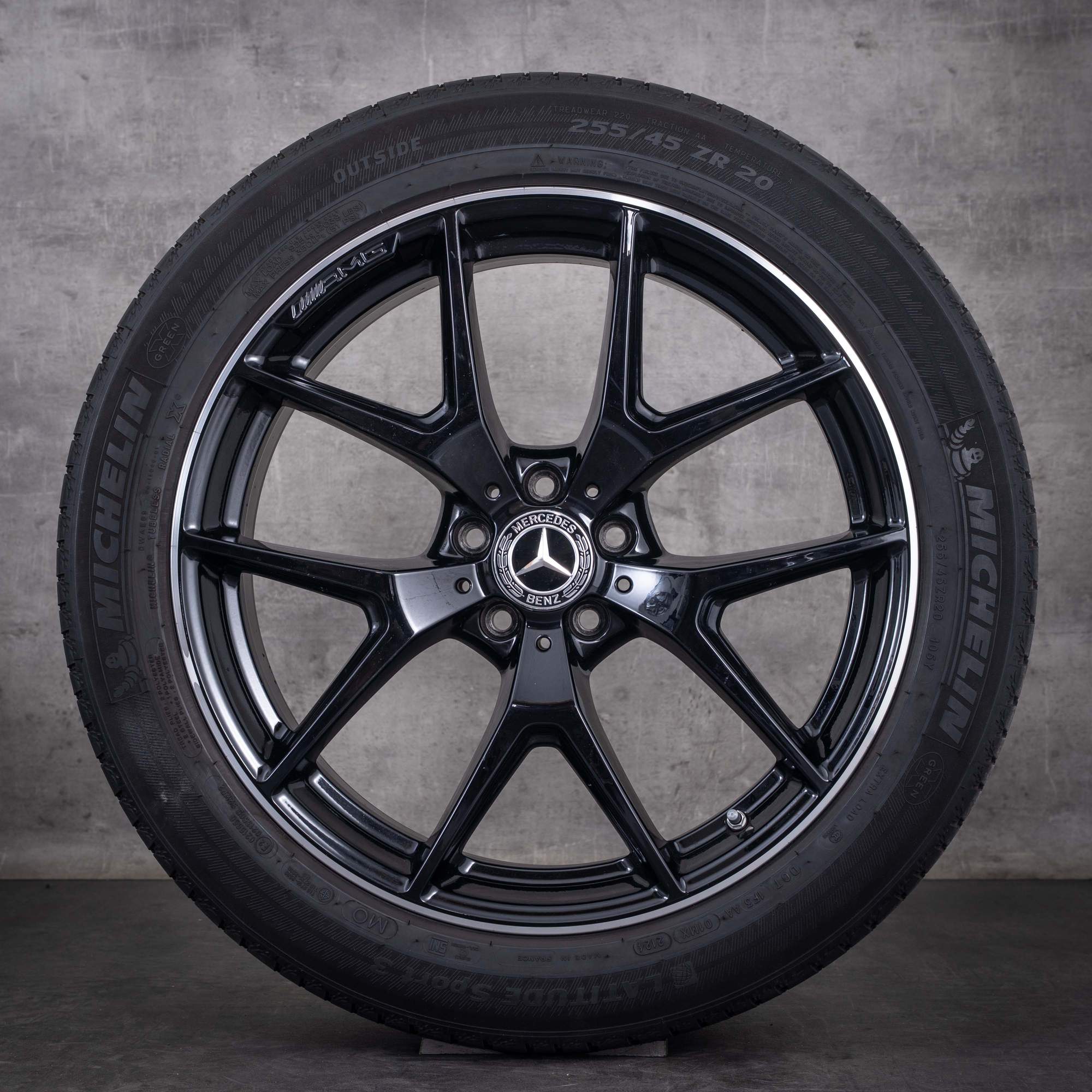Roues hiver d'origine Mercedes-Benz GLC & 43 AMG 20 pouces X253 C253 jantes A2534015500 A2534015600 finition noire diamantée