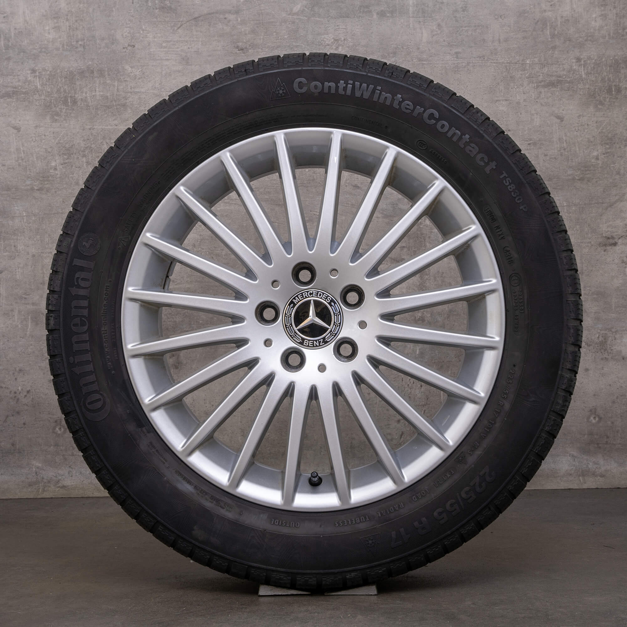 Original Mercedes Benz Classe V pneus d'hiver 17 pouces W447 Vito Viano jantes A4474012300 argent