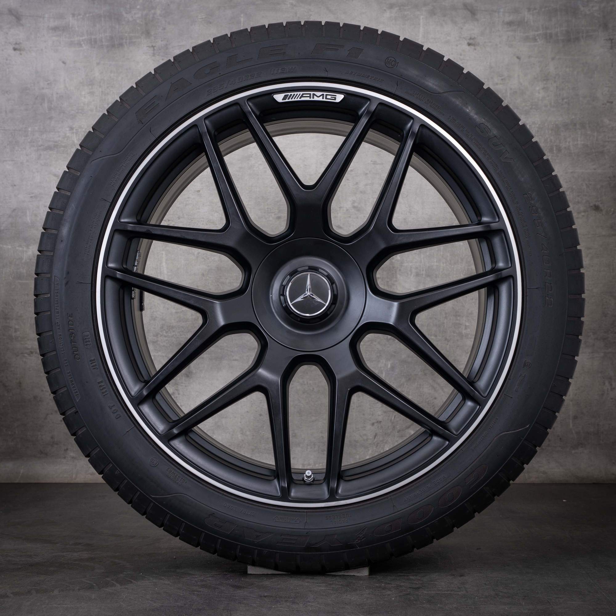 OEM Mercedes-Benz G-Class G63 AMG 22-inch rims W465 W463A summer wheels A4634012000 matte, diamond cut