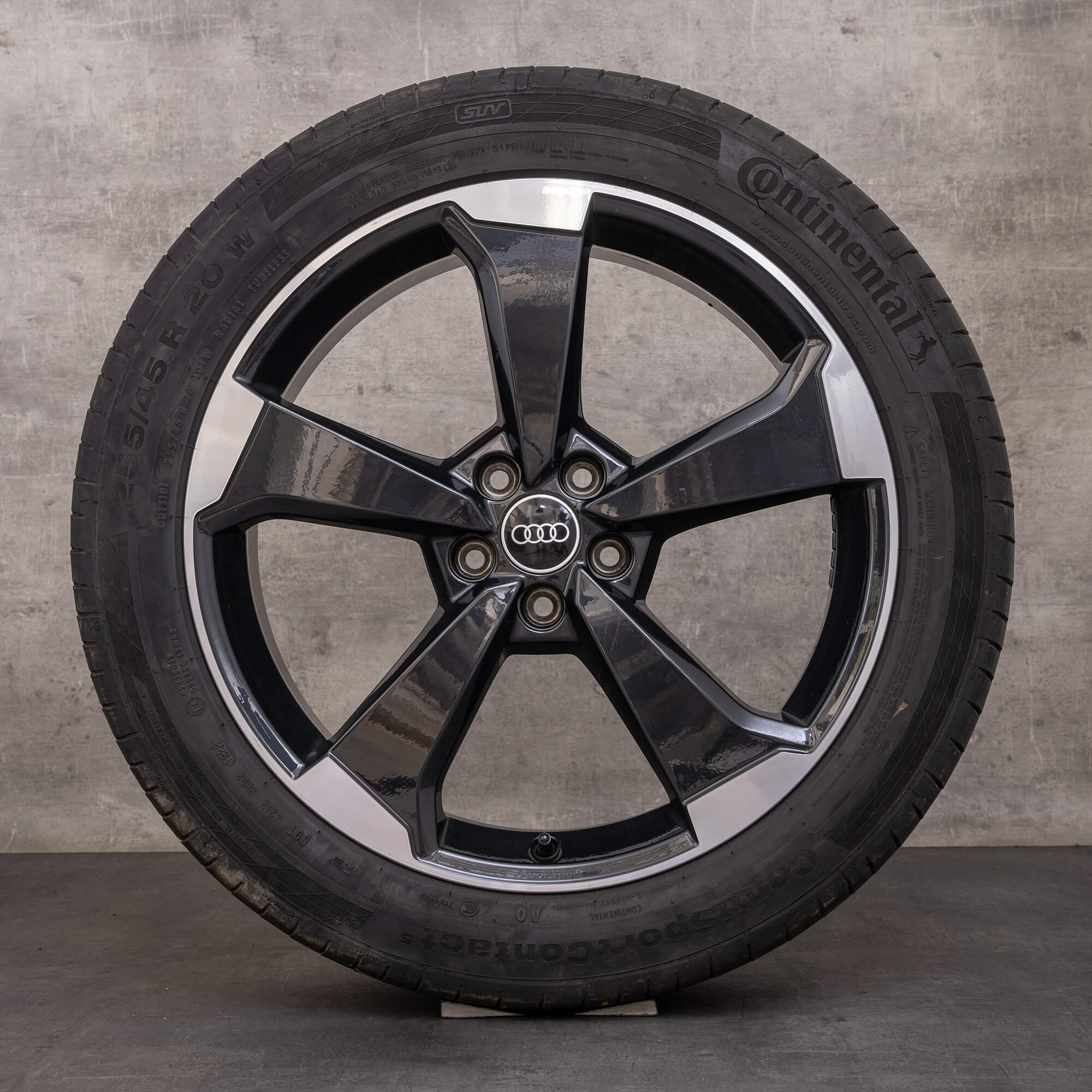 Originale Audi Q5 SQ5 felger 20 tommers FY sommerhjul Rotor 80A601025AQ titan polert